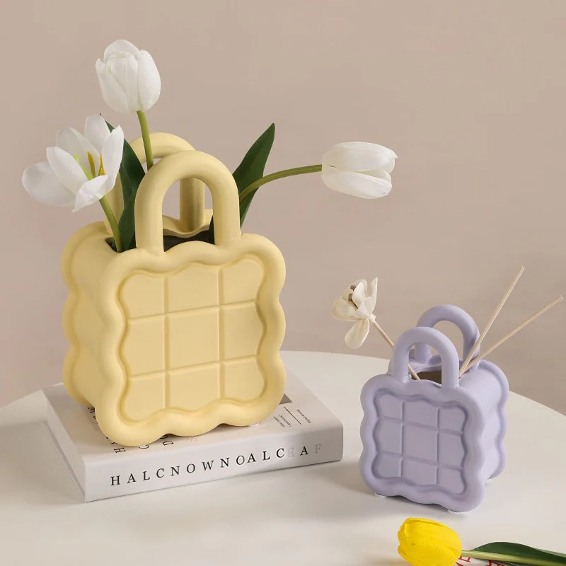 Purse Bag Flower Vase
