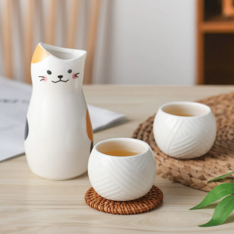 Purrfect Pour Cat Sake Set