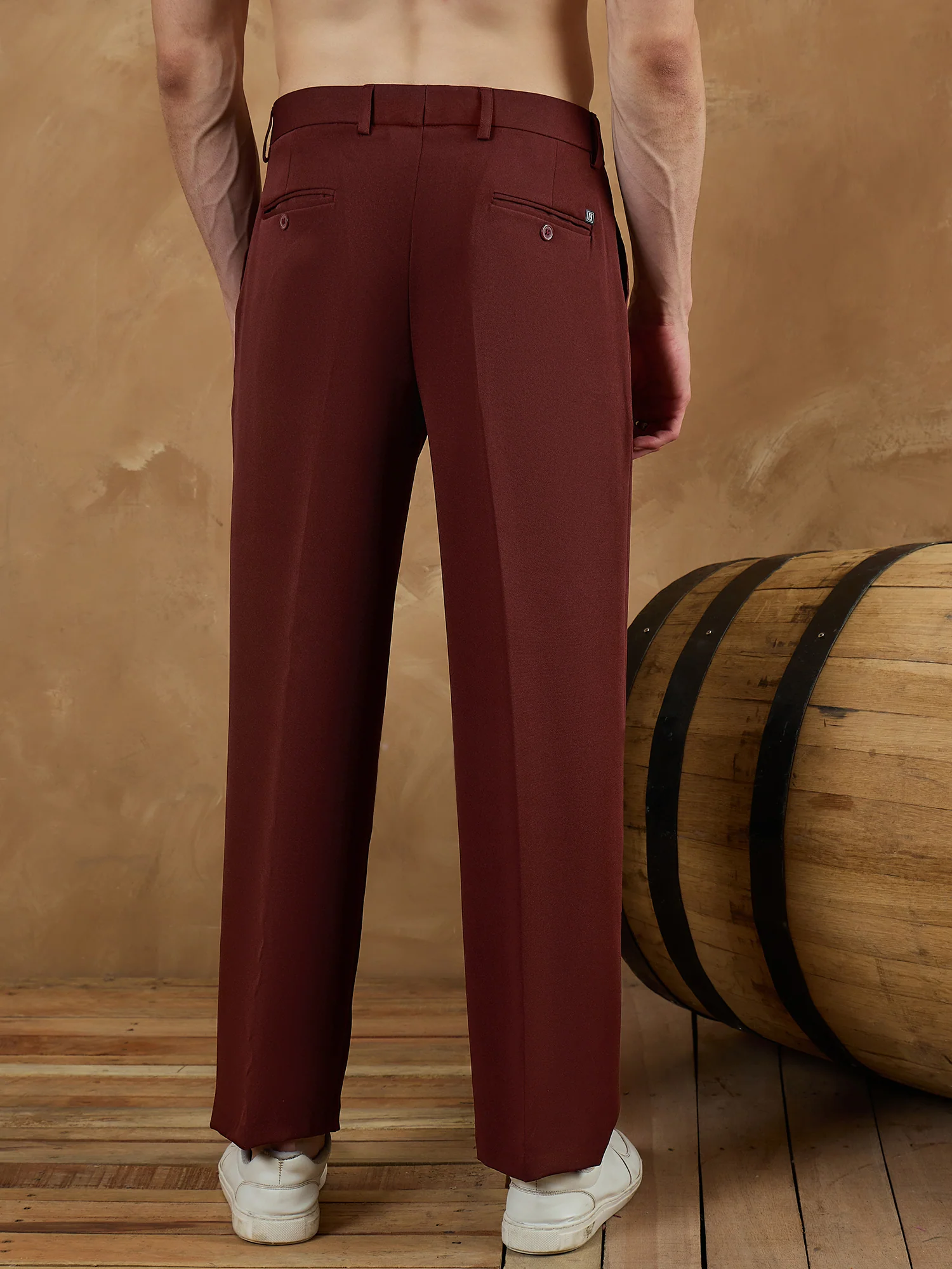 Maroon: Korean Baggy Fit Trouser
