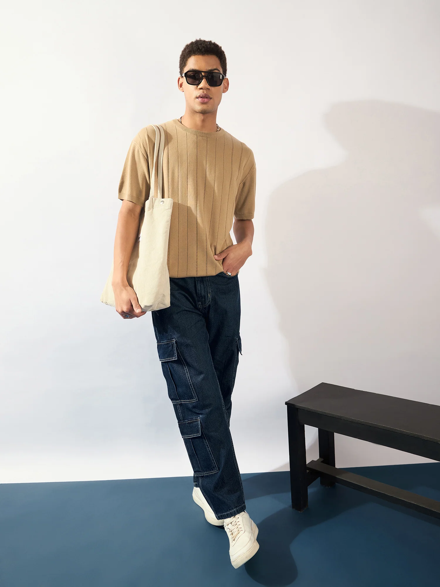 Off White: Relaxed Knitted T-Shirt
