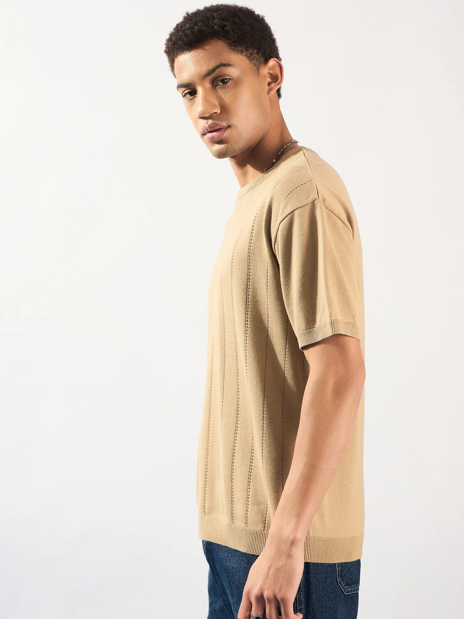 Off White: Relaxed Knitted T-Shirt