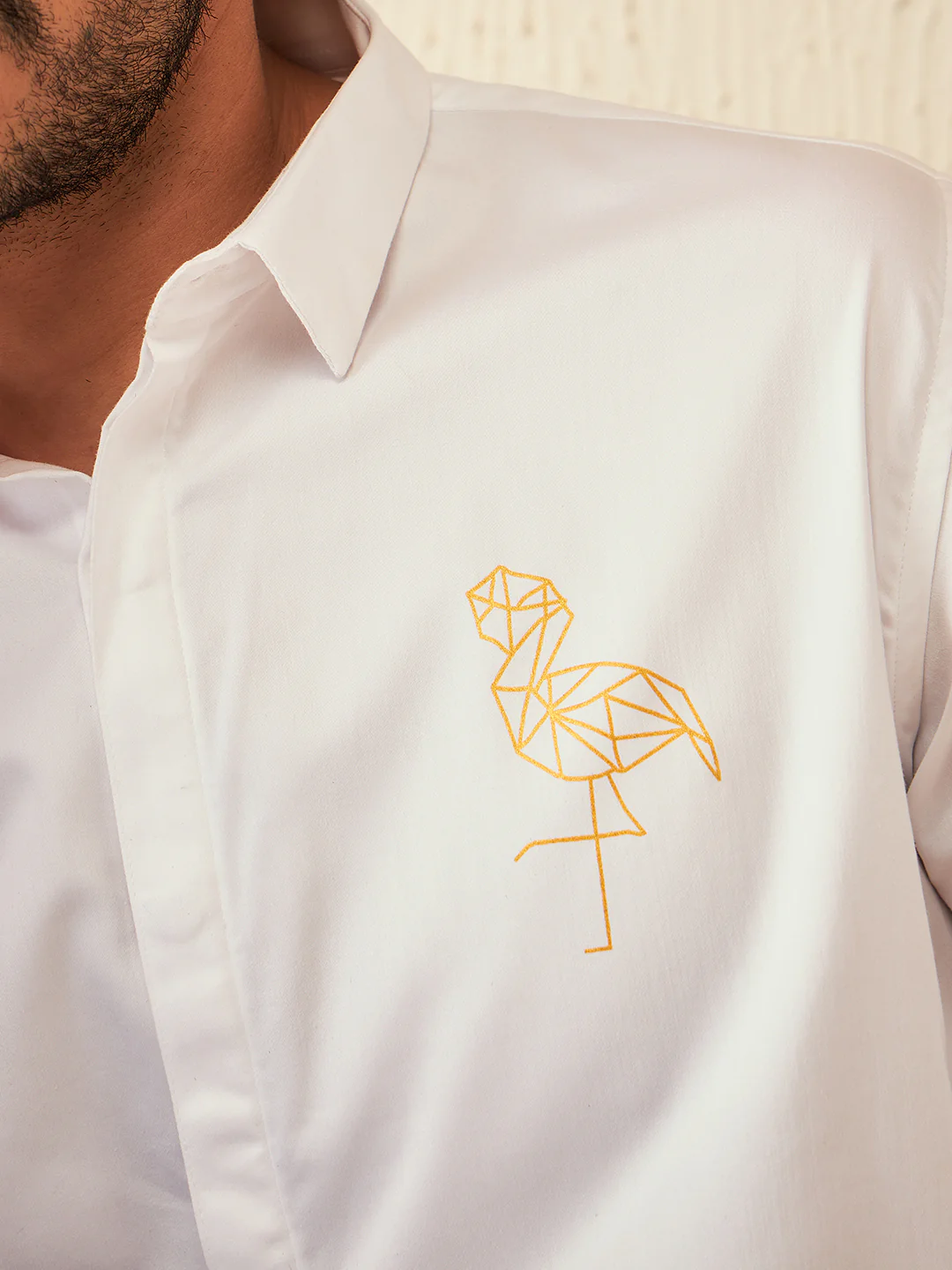 White: Full Sleeves Smart Spread Collar Casual Shirt