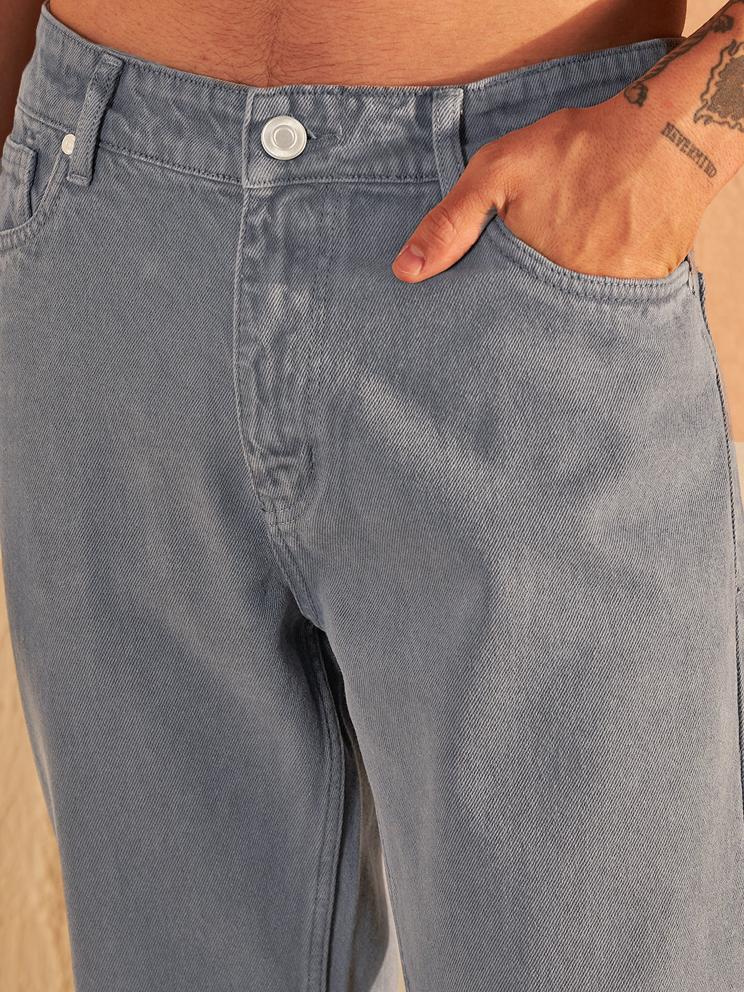 Grey: Korean Baggy Jeans