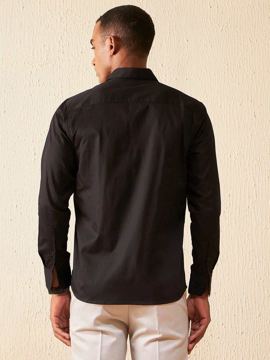 Black: Rubber Printed Party Wear Casual Shirt