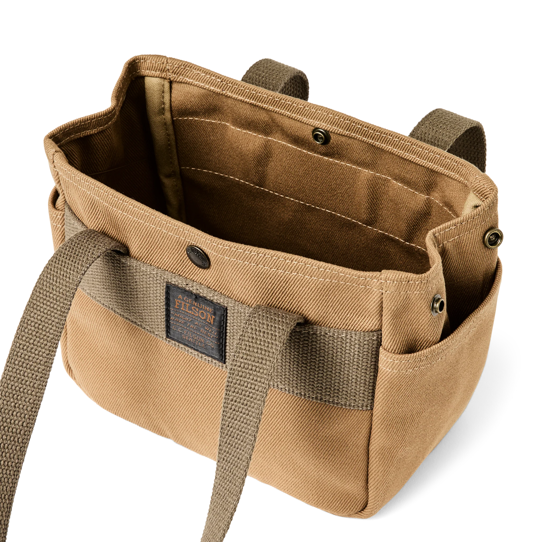 Rugged Twill Small Open Tote Bag