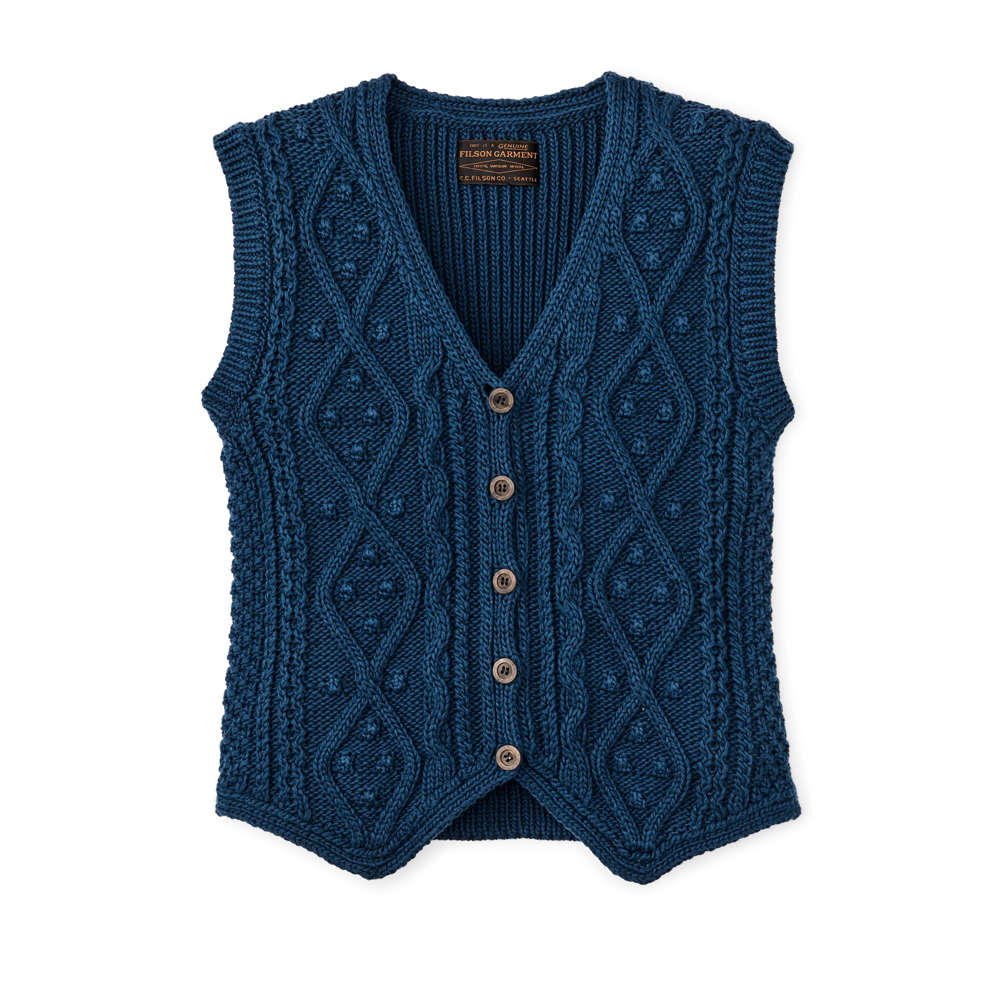 Women's Rustic Cable Knit Vest