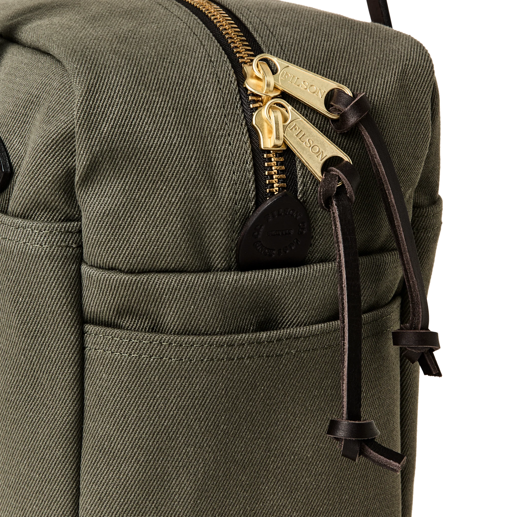 Rugged Twill Zipper Tote Bag