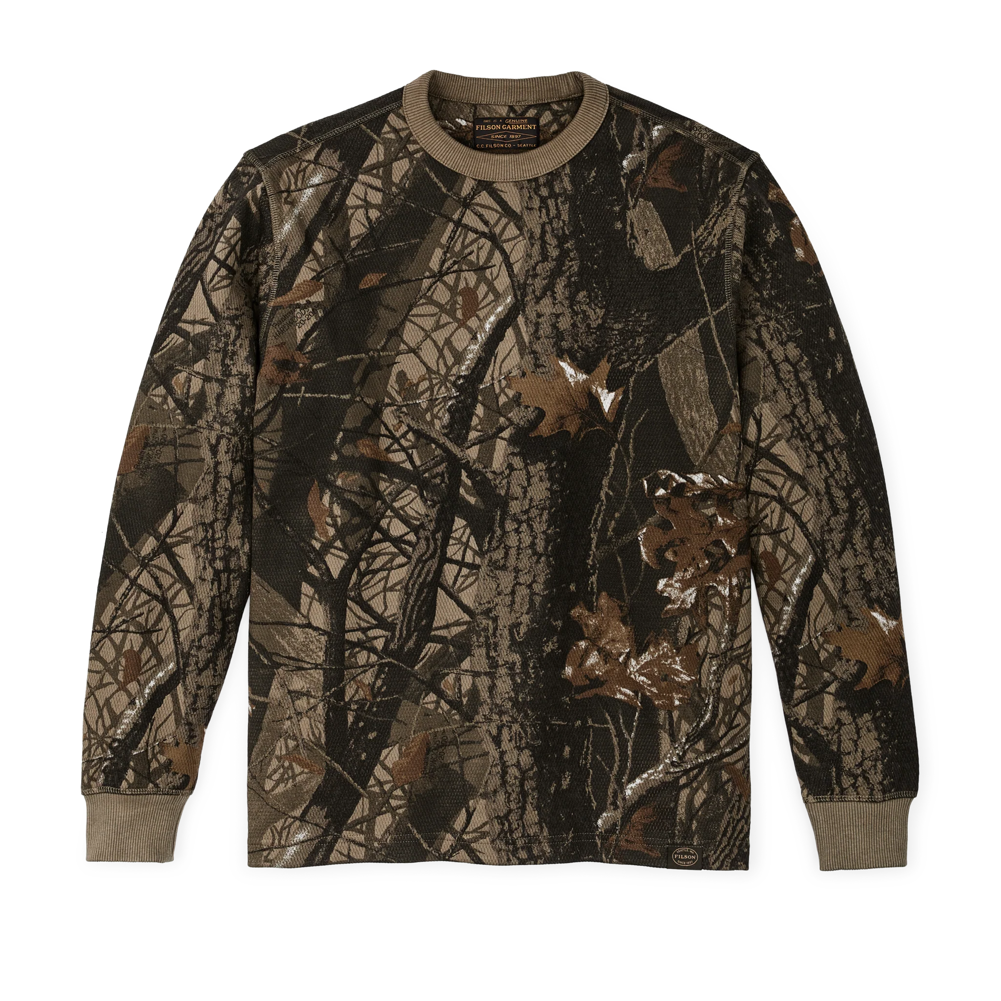 Waffle Knit Thermal Crewneck