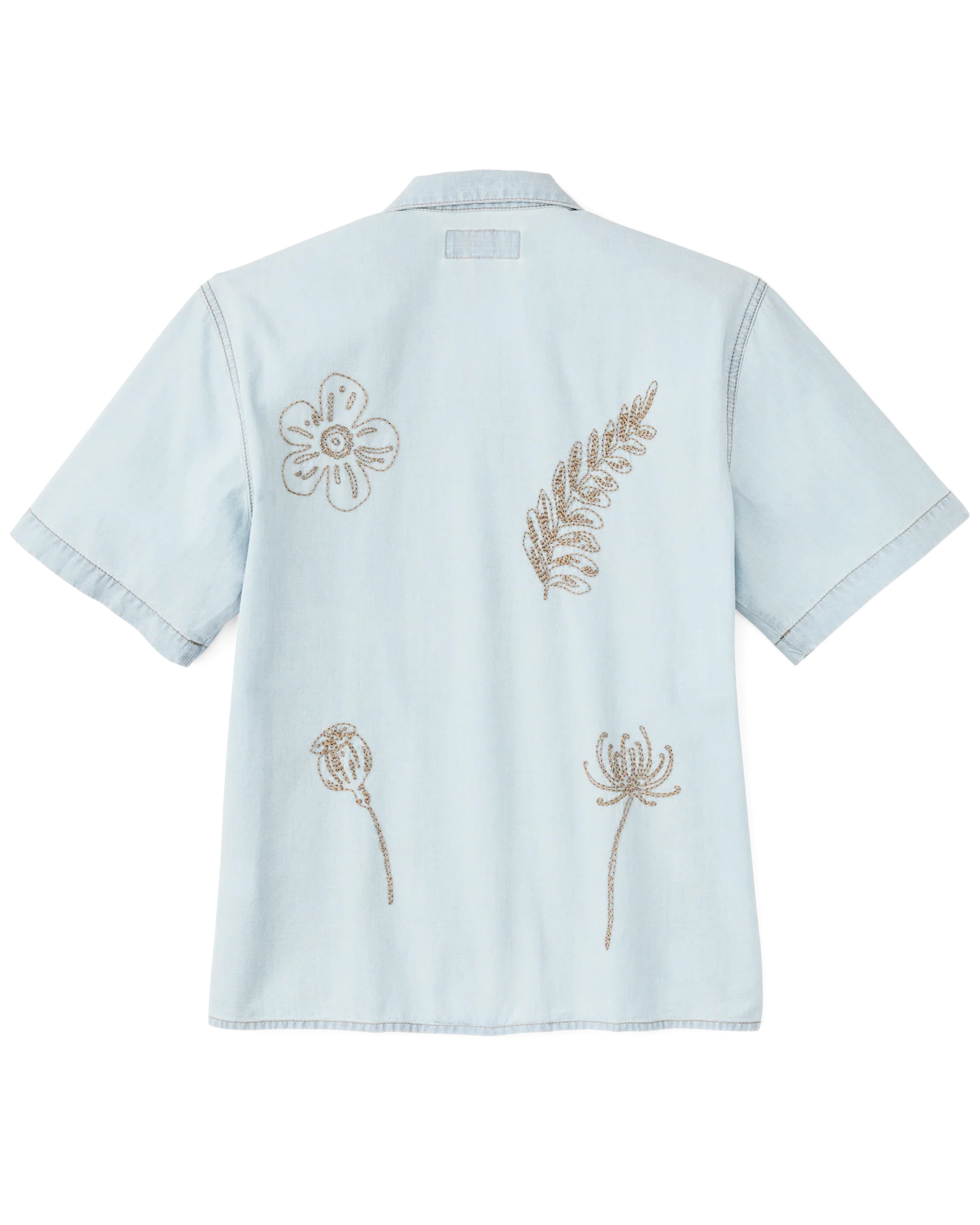Women's Short Sleeve Embroidered Camp Shirt