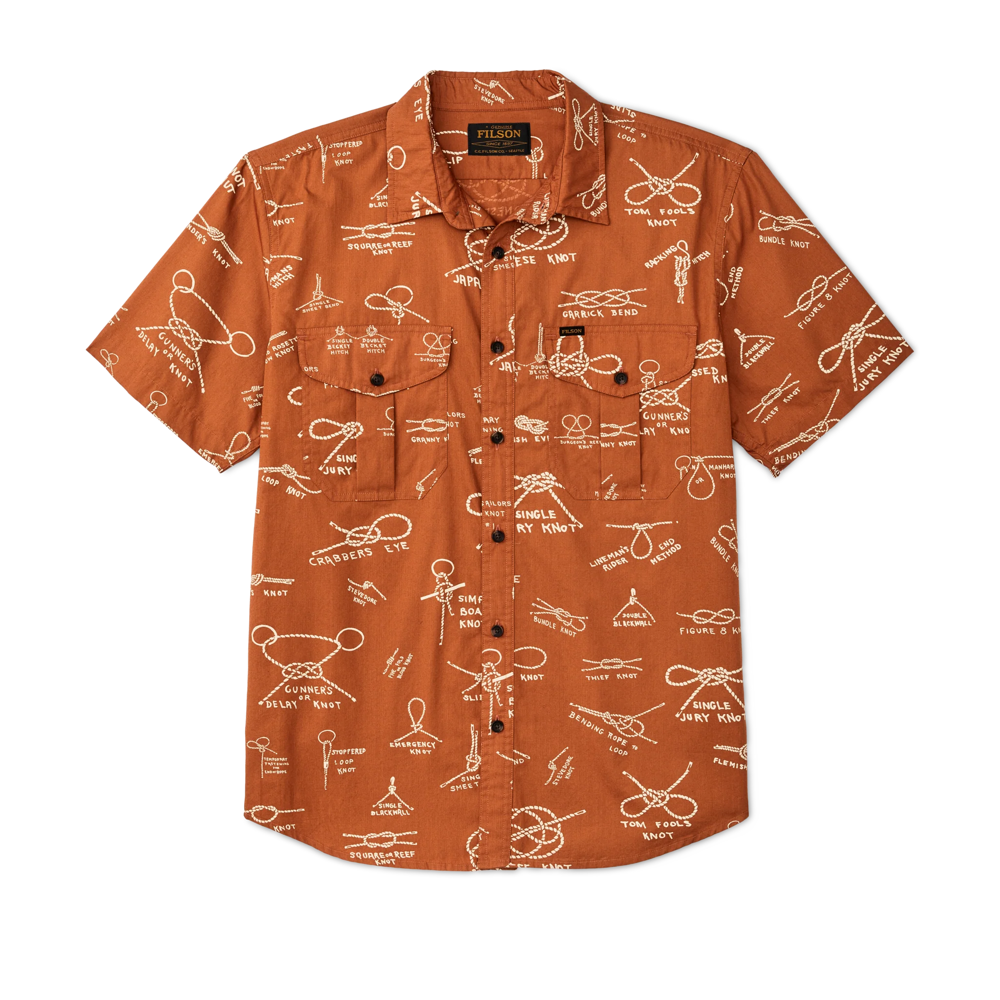 Filson's Washed Short Sleeve Feather Cloth Shirt