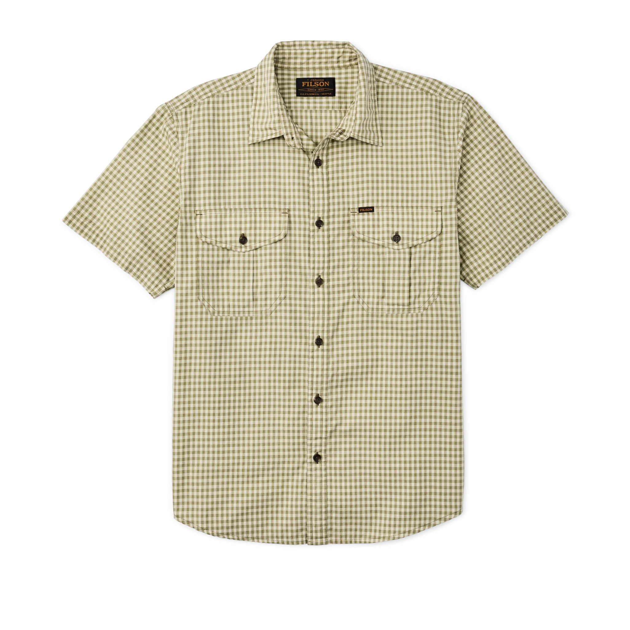 Filson's Washed Short Sleeve Feather Cloth Shirt