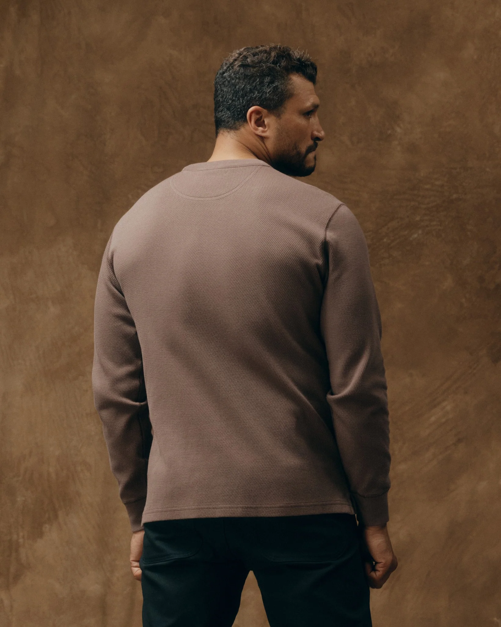 Waffle Knit Thermal Crewneck