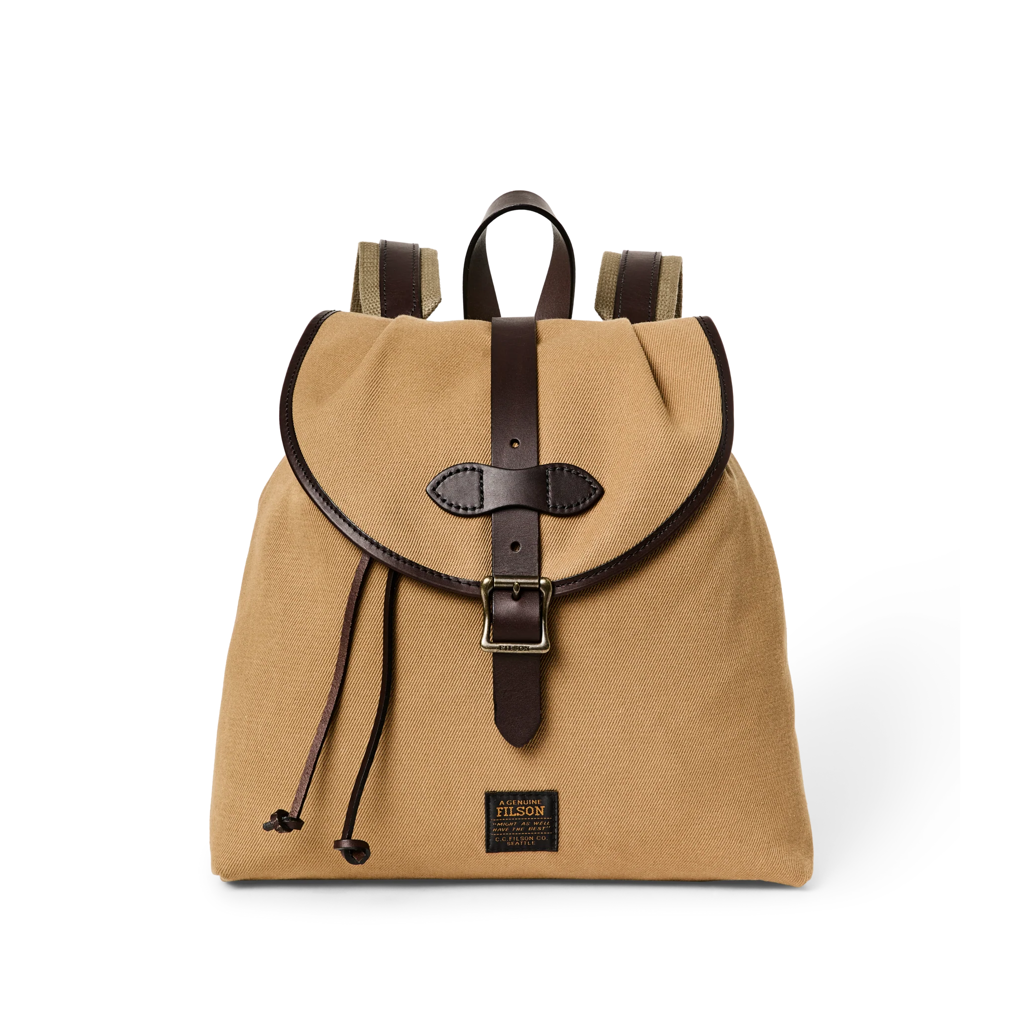 Rugged Twill Drawstring Backpack