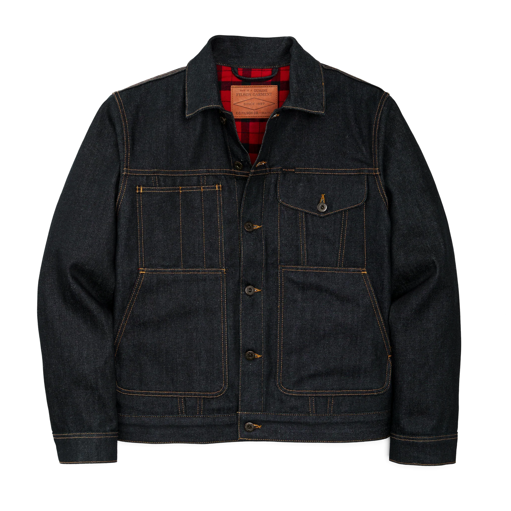 Lined Denim Short Cruiser Jacket