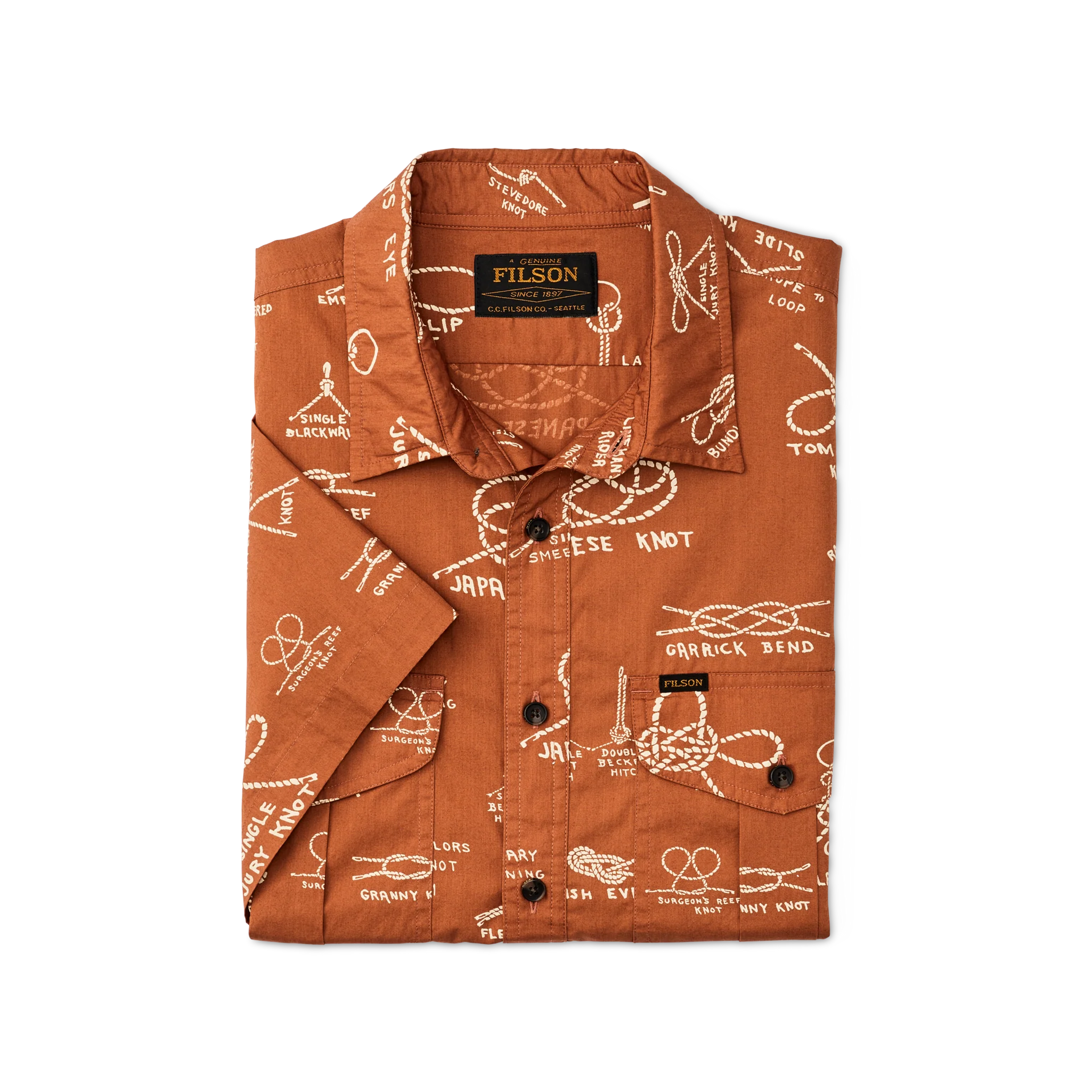 Filson's Washed Short Sleeve Feather Cloth Shirt