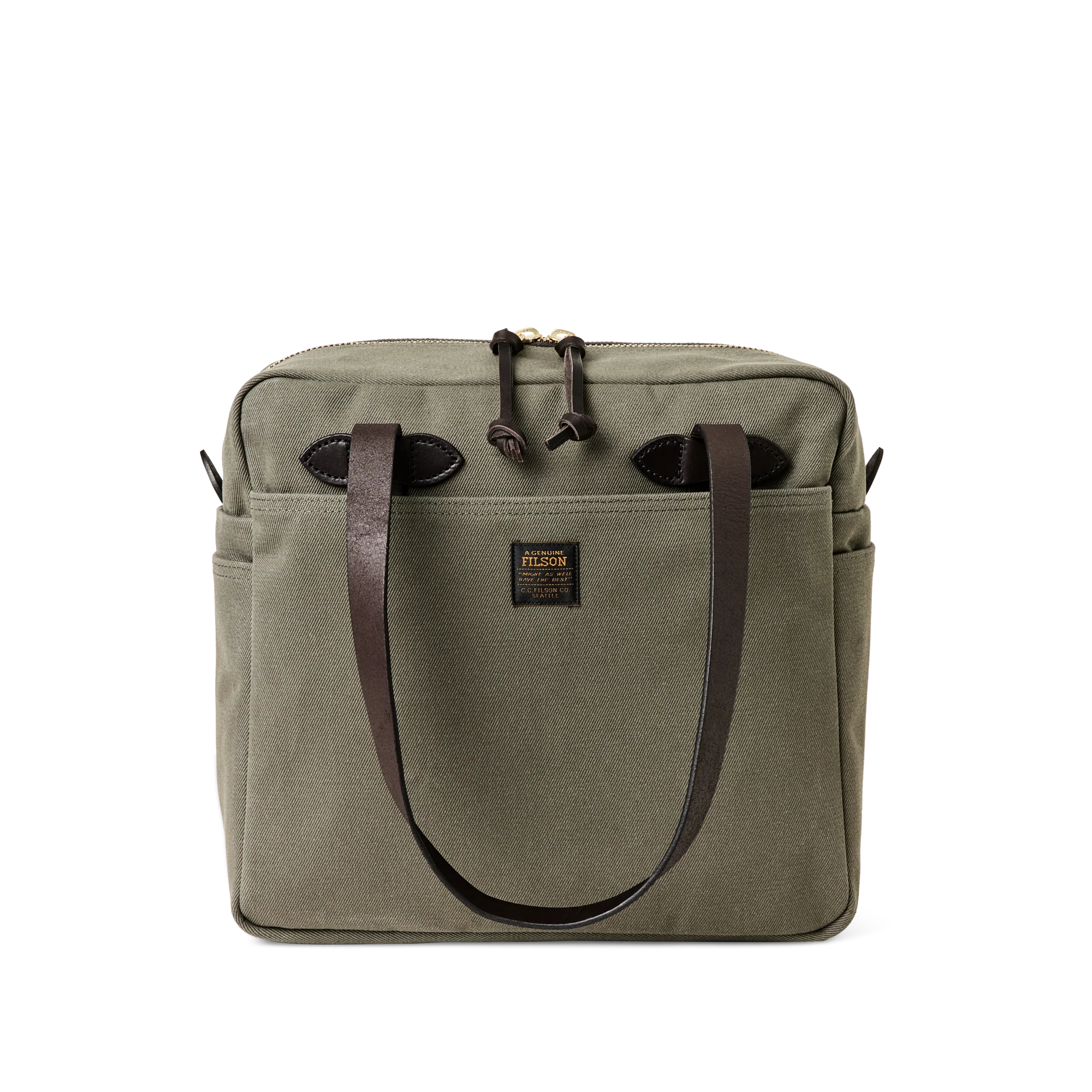 Rugged Twill Zipper Tote Bag