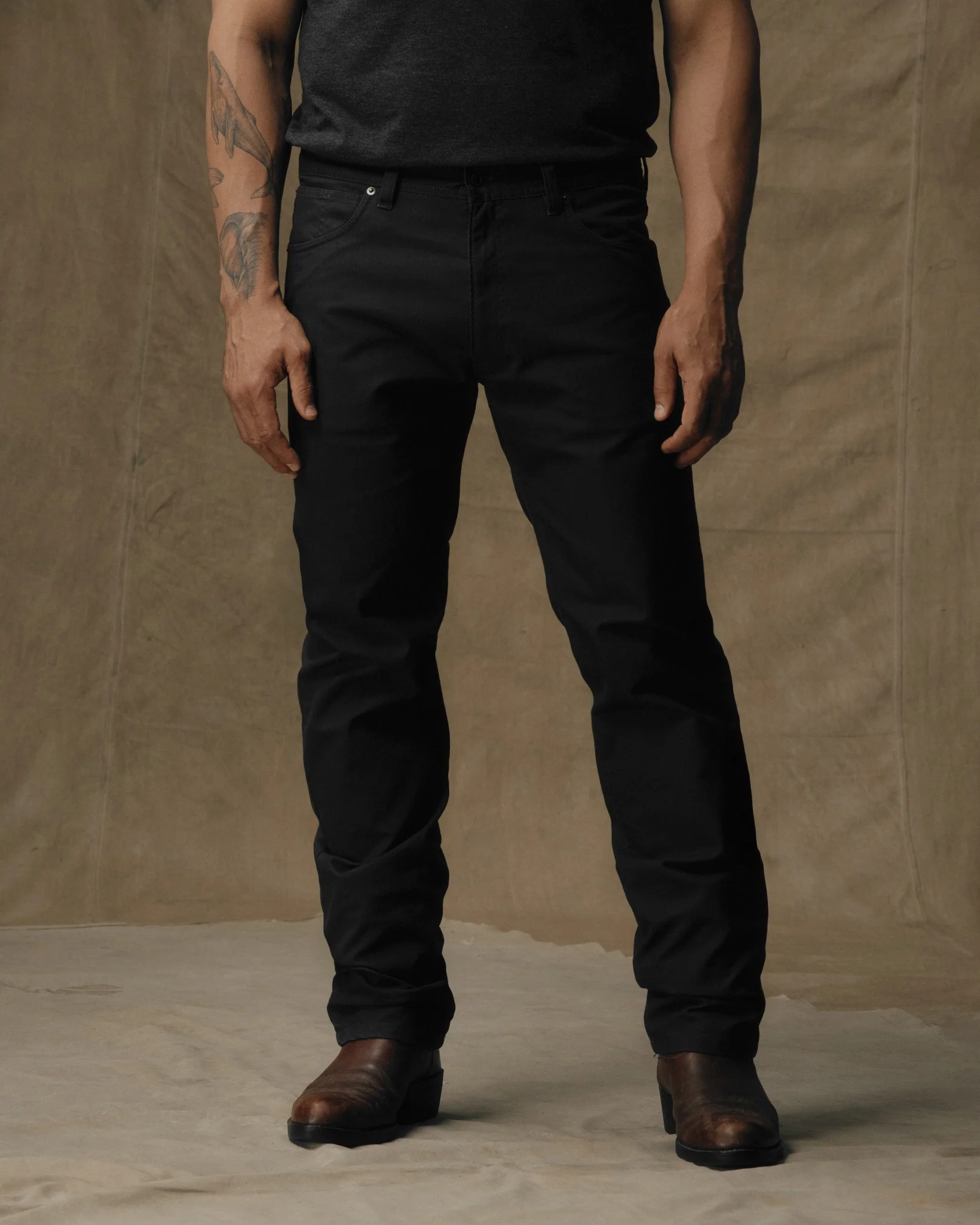 Dry Tin Cloth 5-pocket Pants