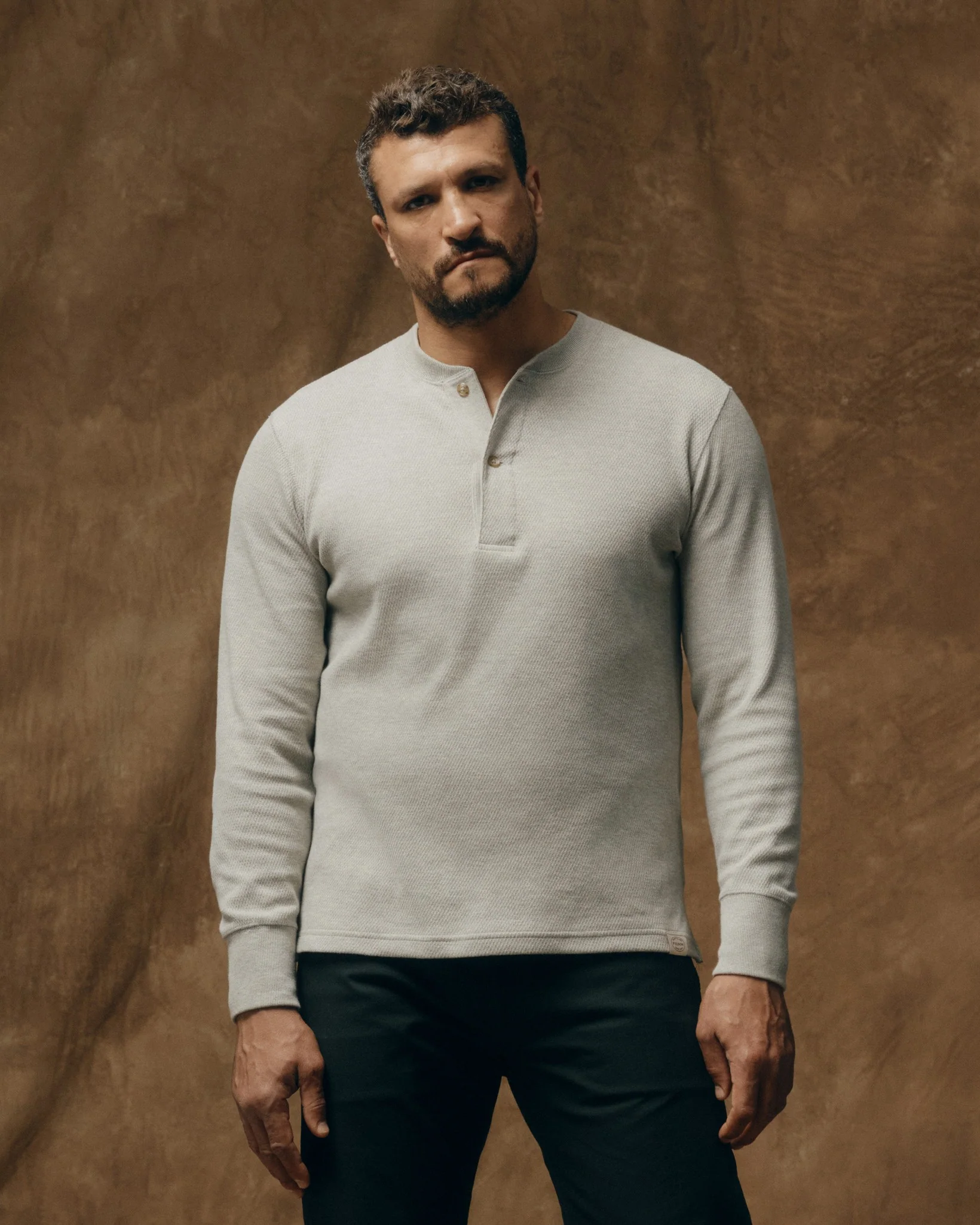 Waffle Knit Henley