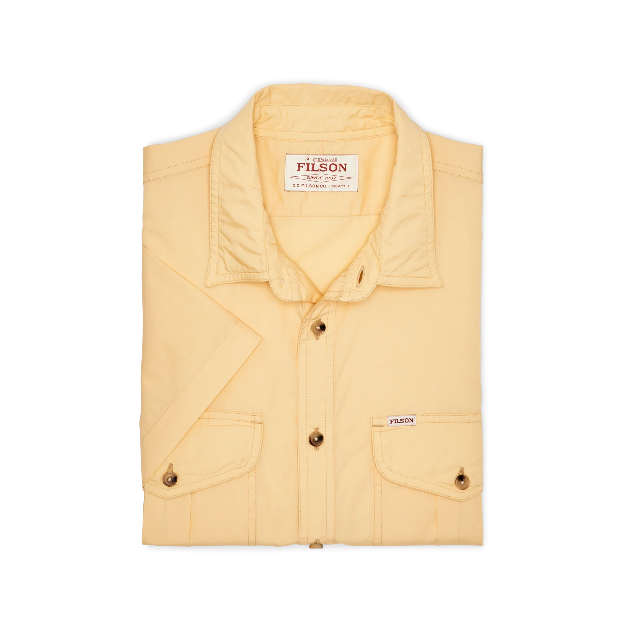 Filson's Washed Short Sleeve Feather Cloth Shirt
