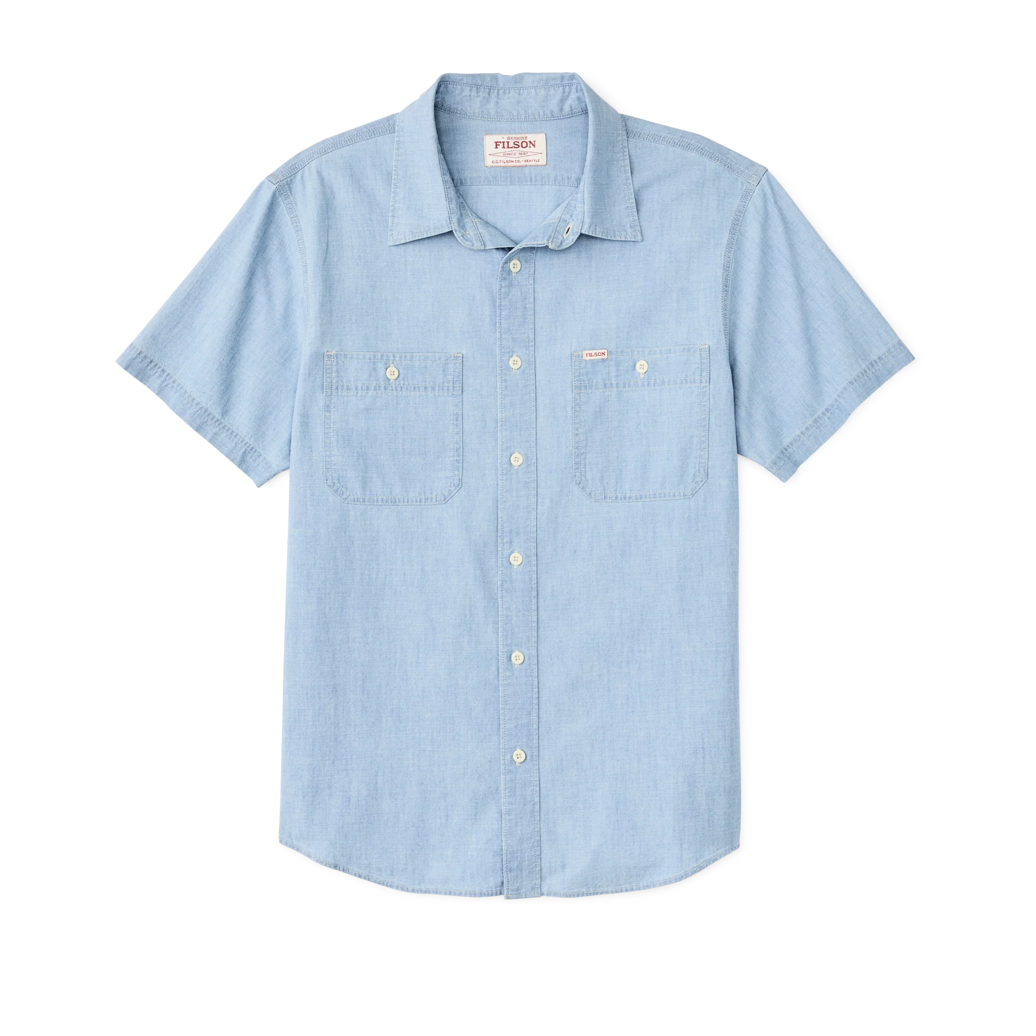 Short Sleeve Chambray Shirt