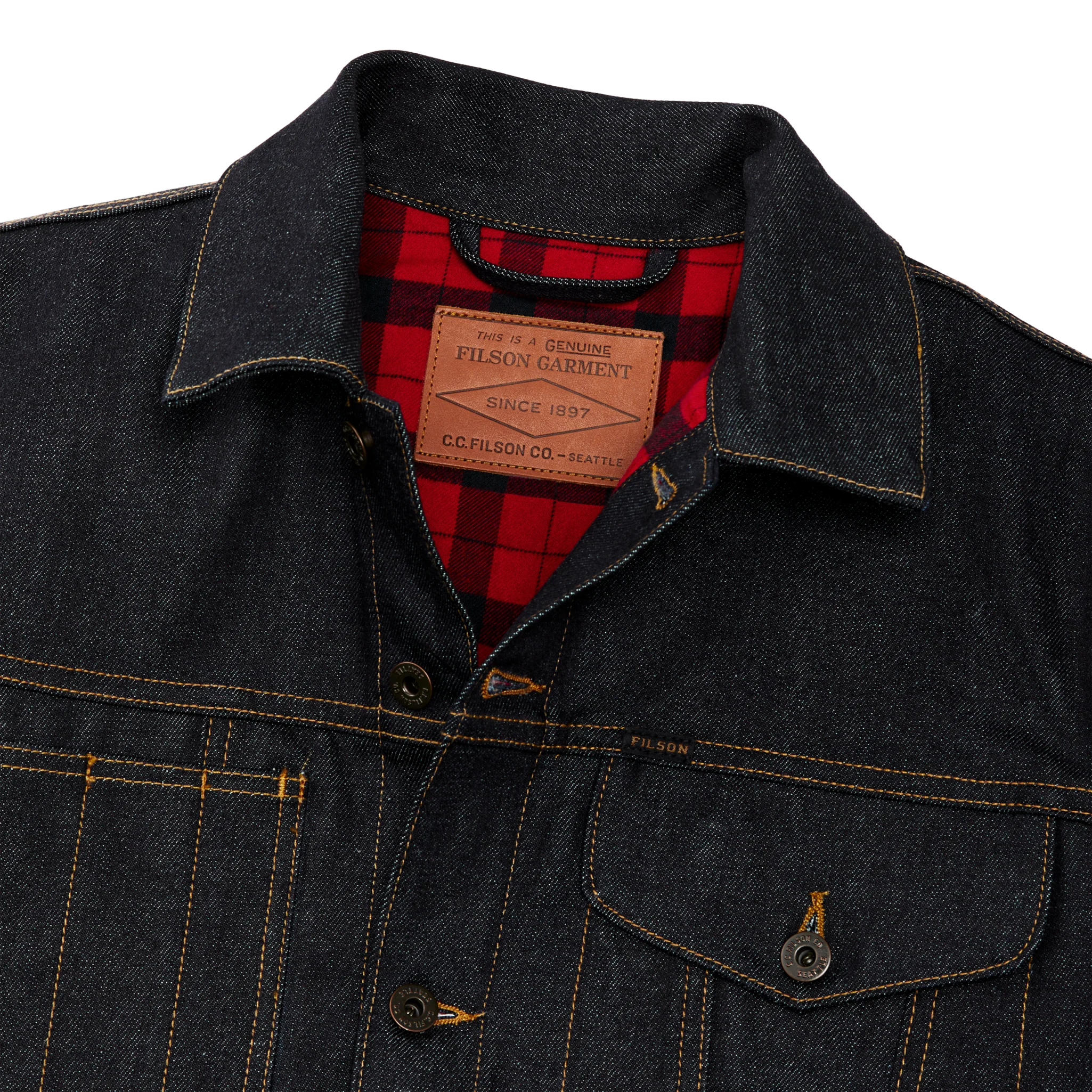 Lined Denim Short Cruiser Jacket