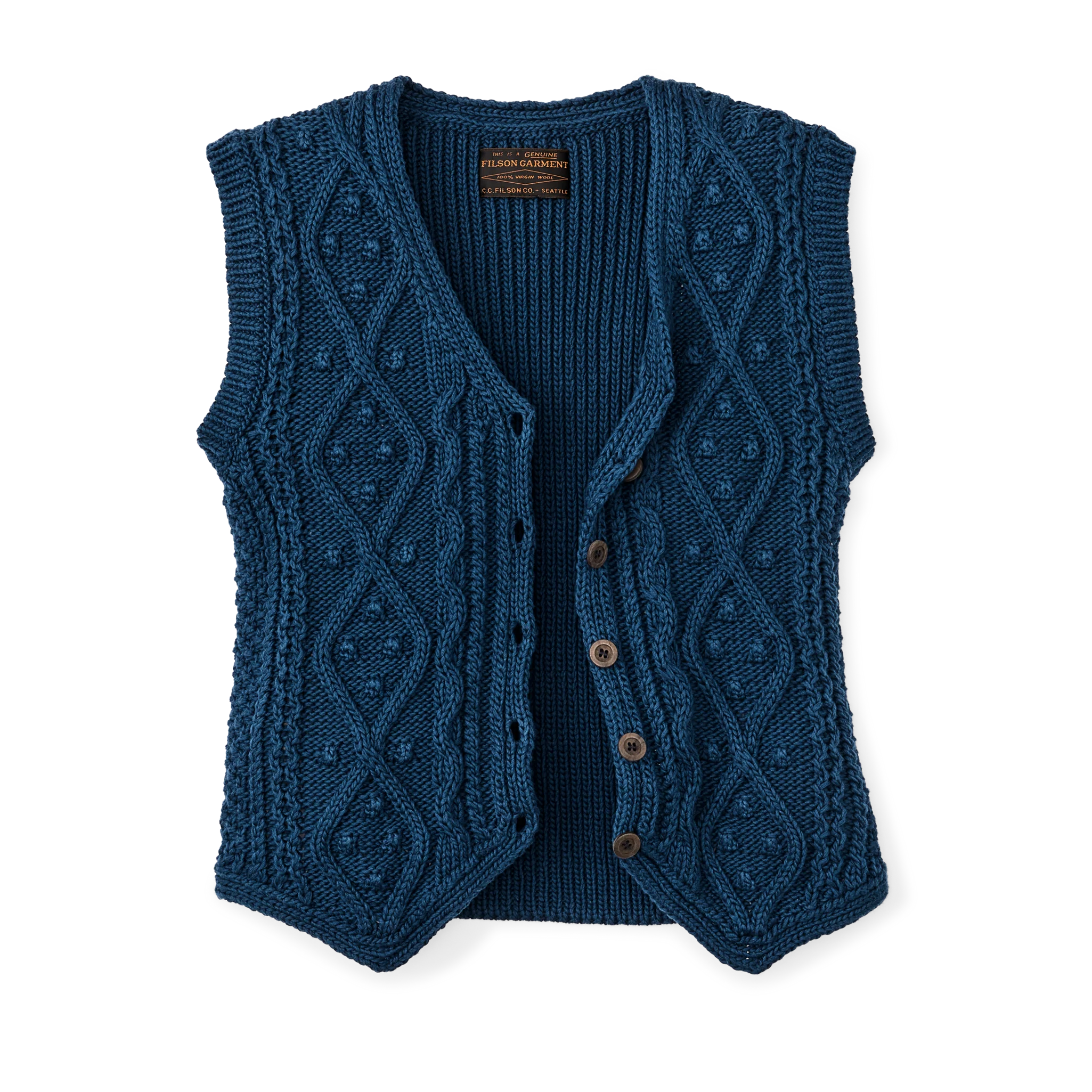 Women's Rustic Cable Knit Vest