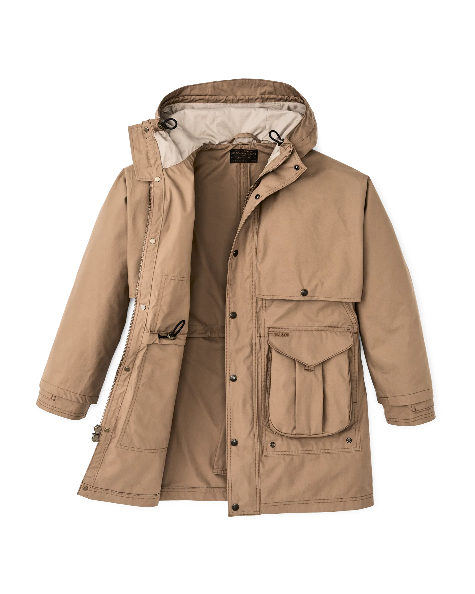 Women's Aviator Cloth Long Raincoat