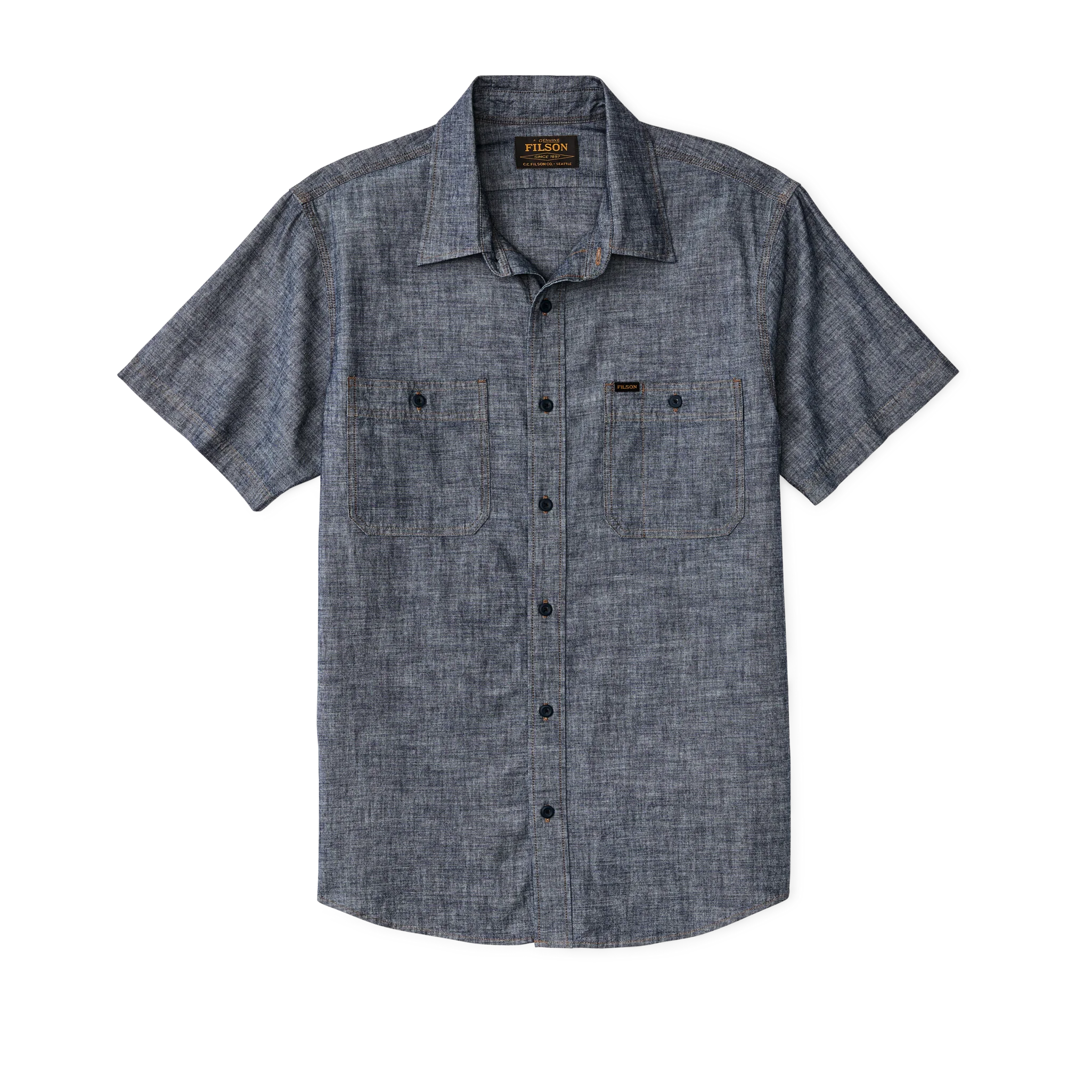 Short Sleeve Chambray Shirt