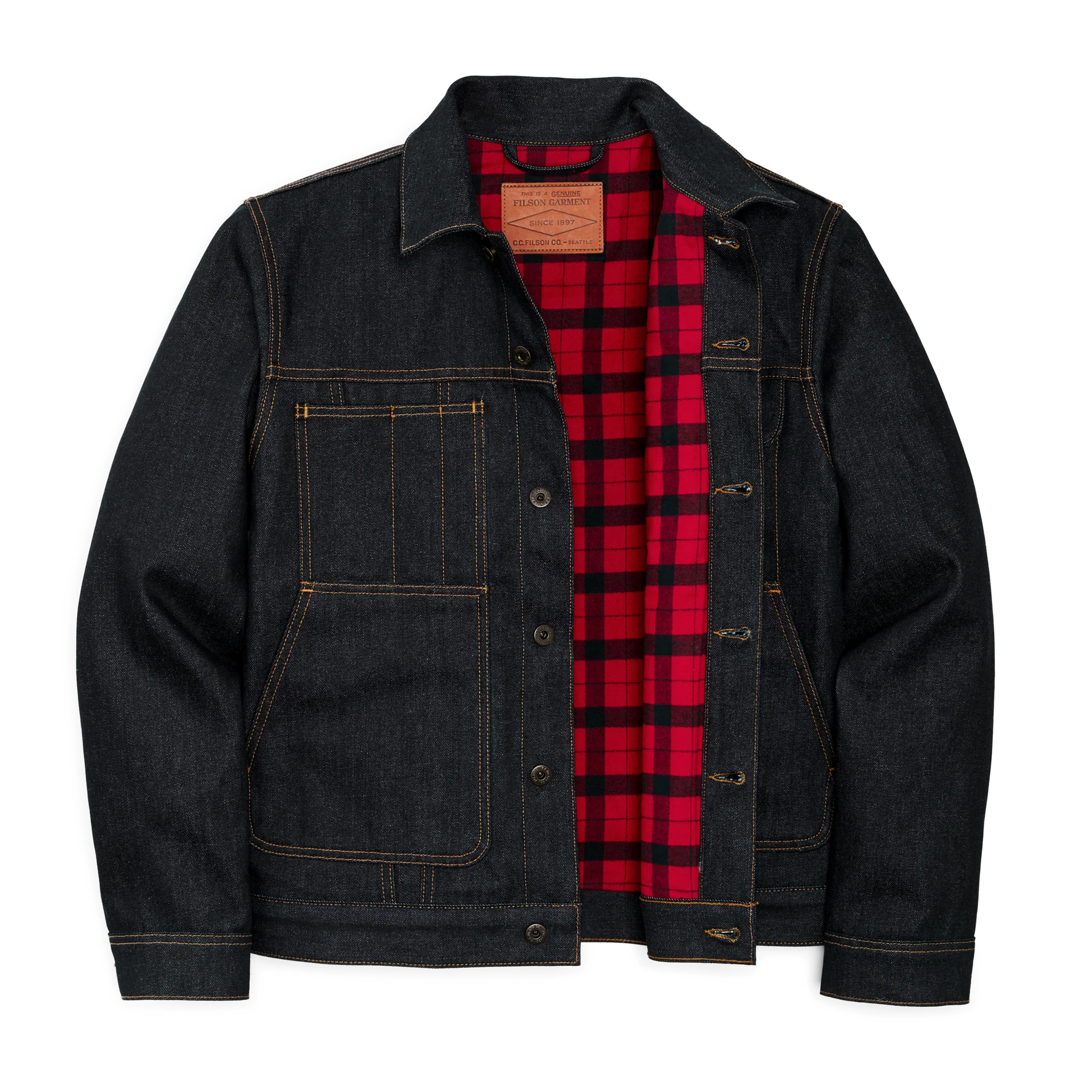 Lined Denim Short Cruiser Jacket