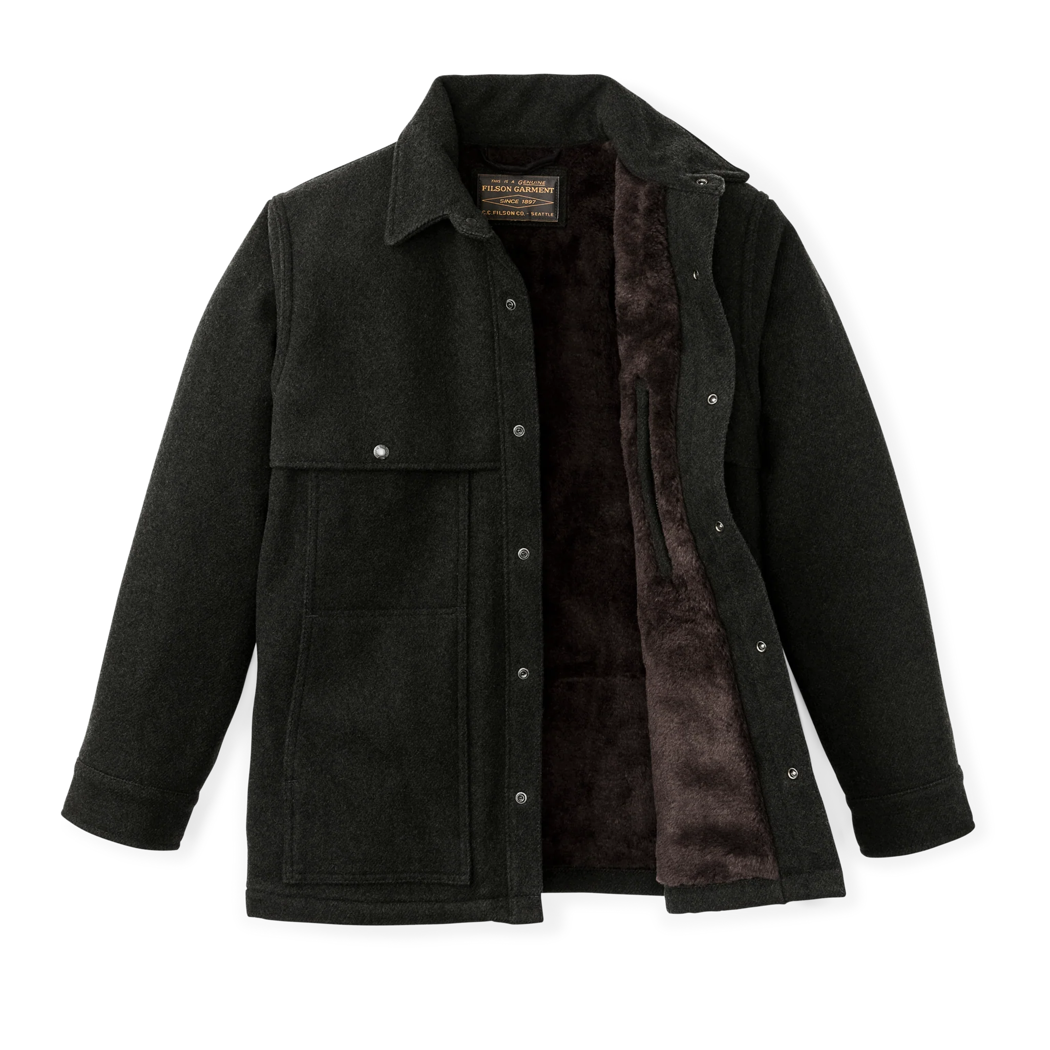 Lined Mackinaw Wool Cape Coat