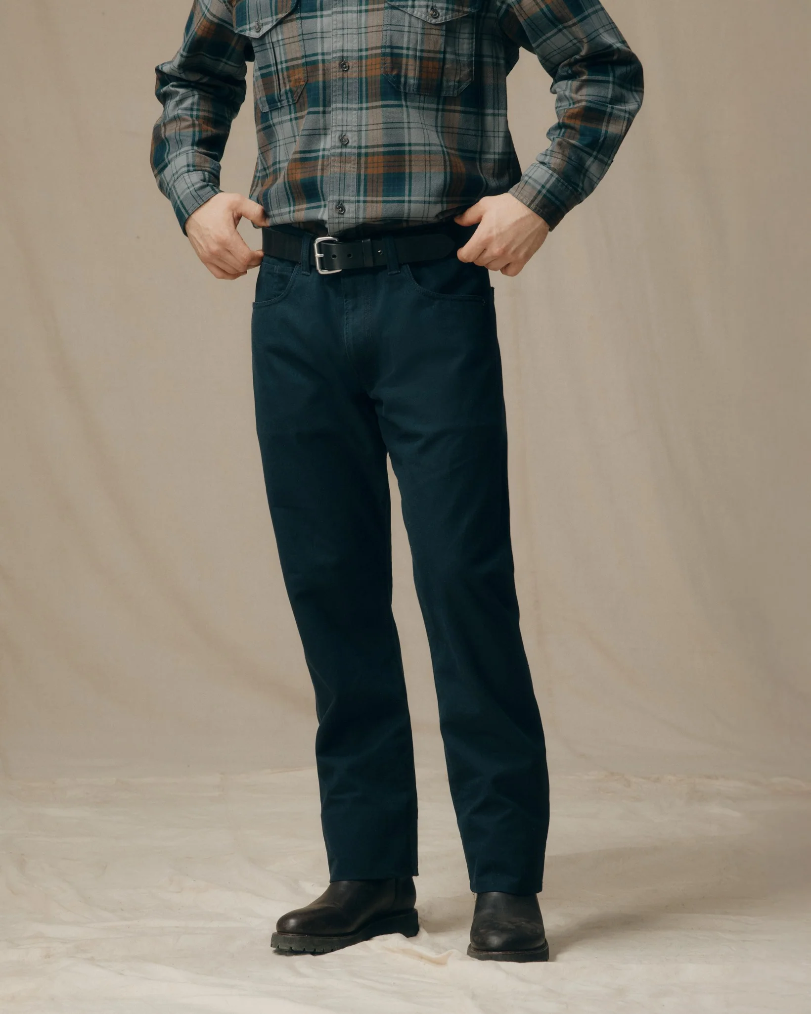 Dry Tin Cloth 5-pocket Pants