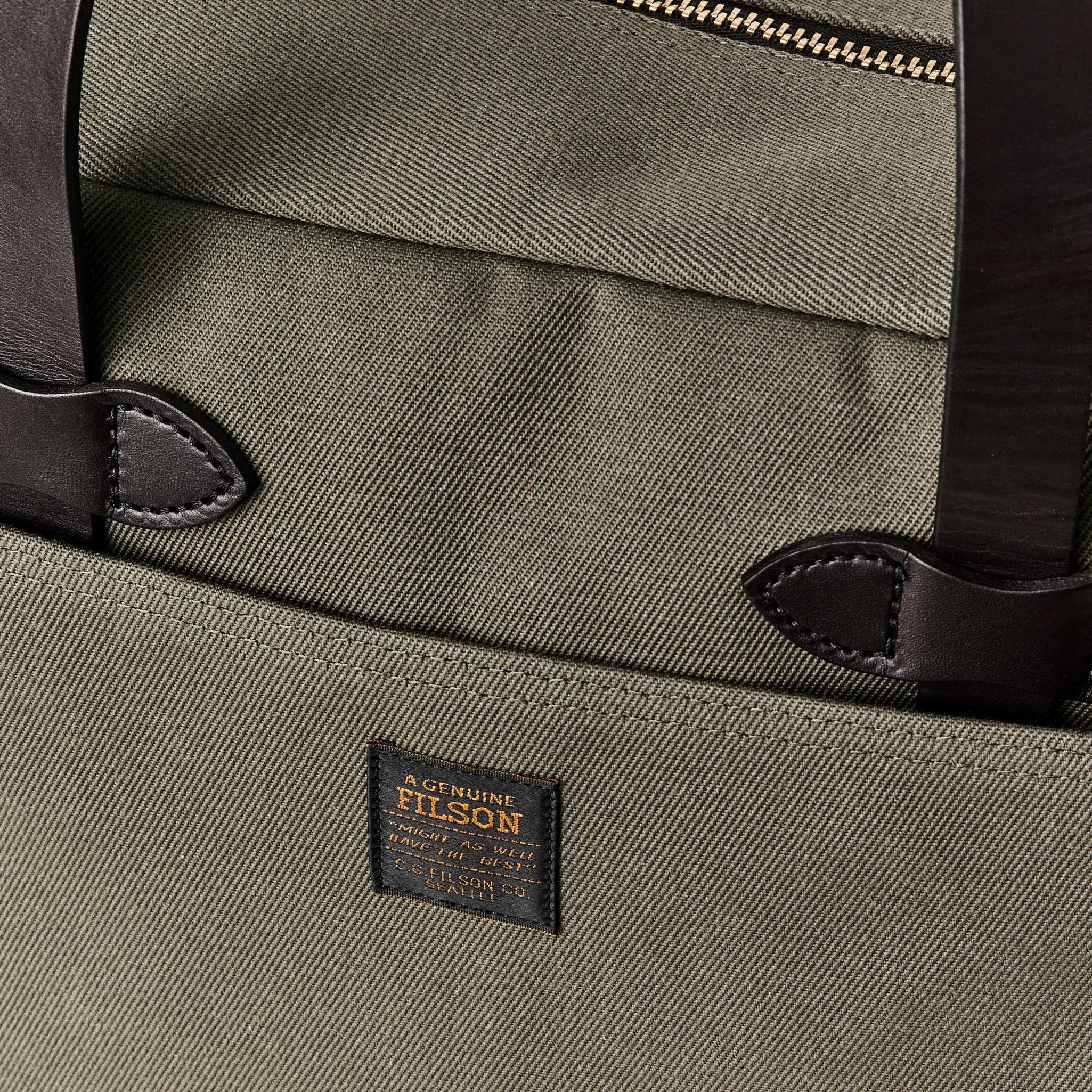 Rugged Twill Zipper Tote Bag