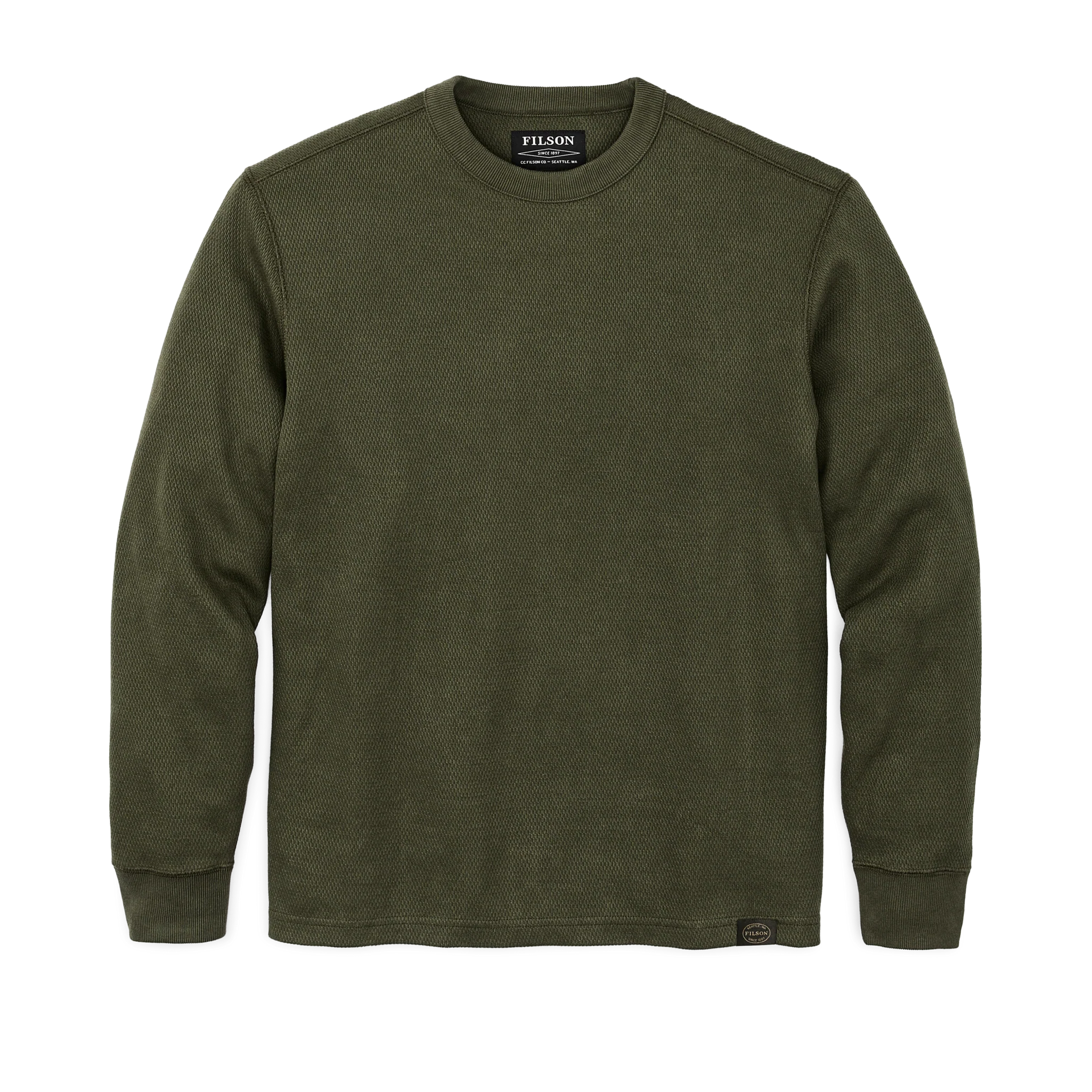 Waffle Knit Thermal Crewneck