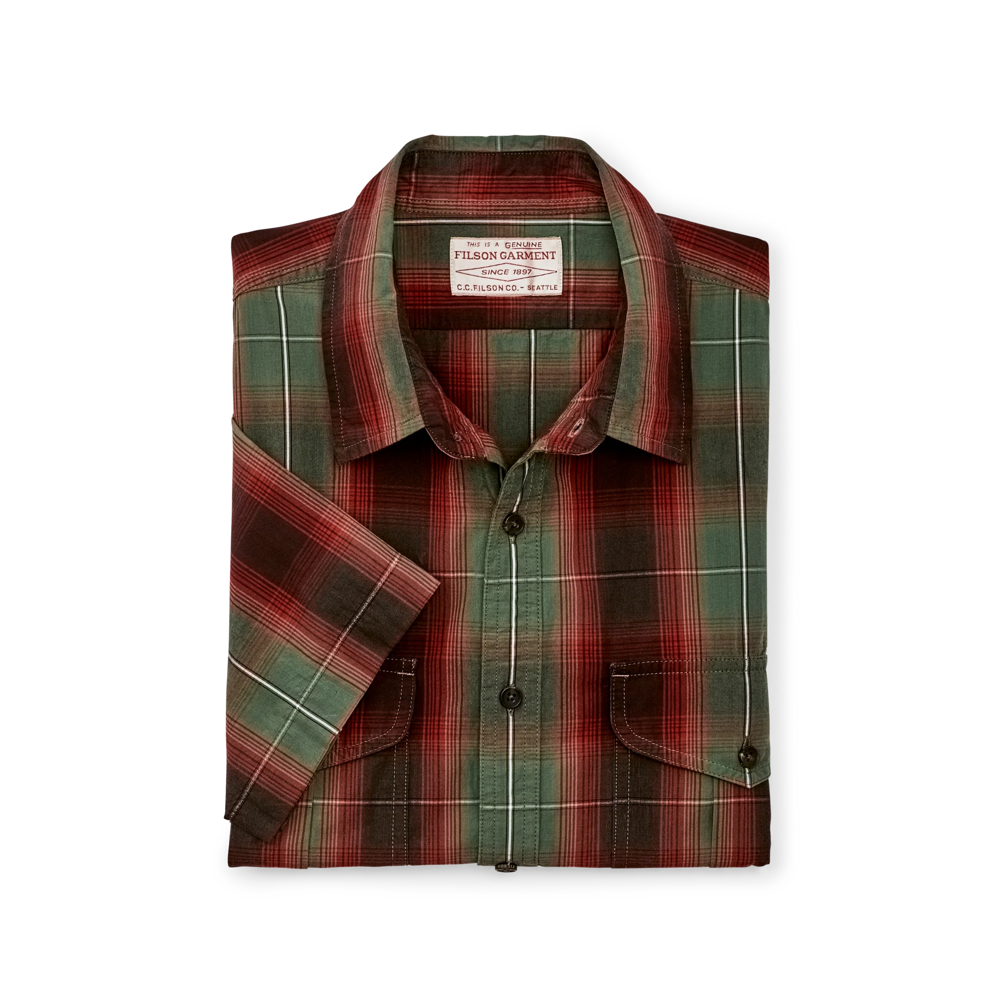 Filson's Washed Short Sleeve Feather Cloth Shirt