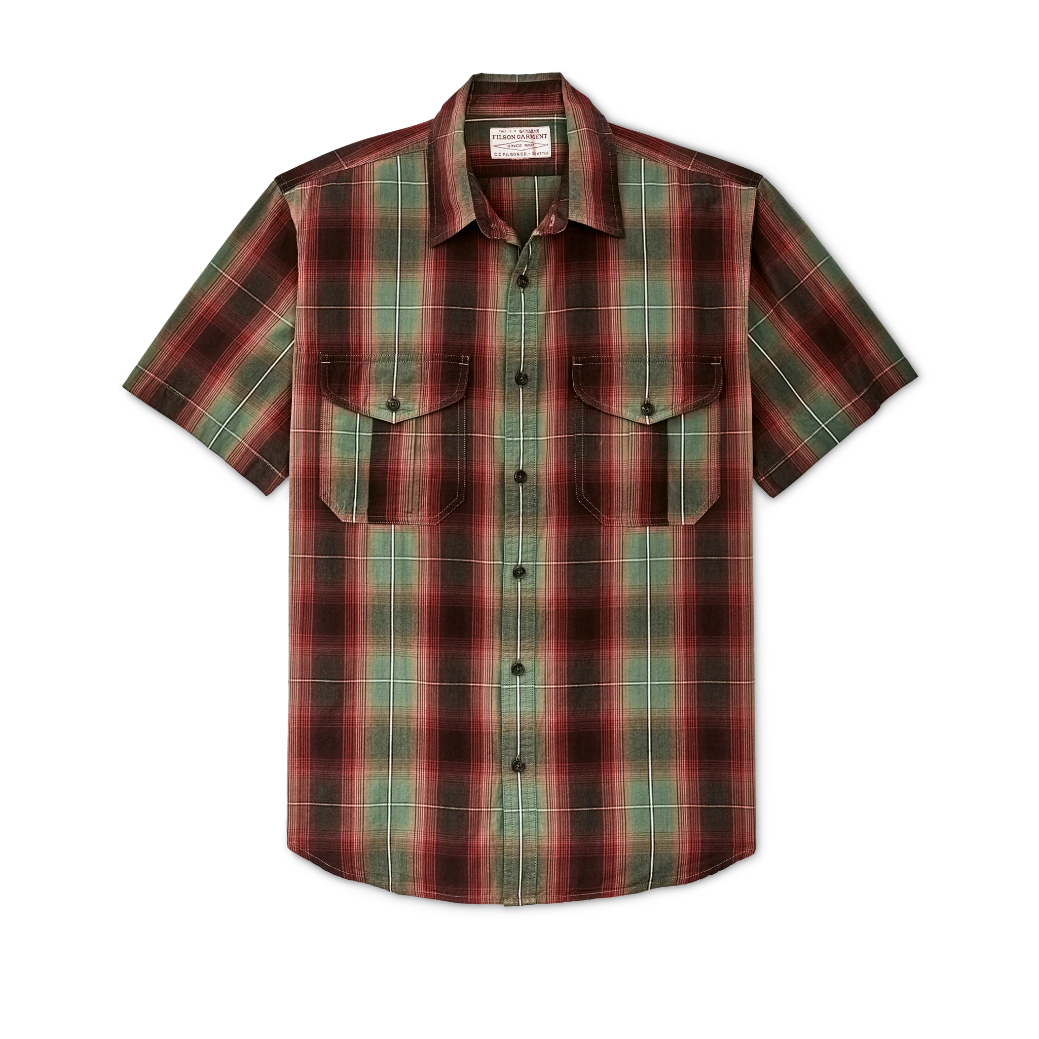 Filson's Washed Short Sleeve Feather Cloth Shirt