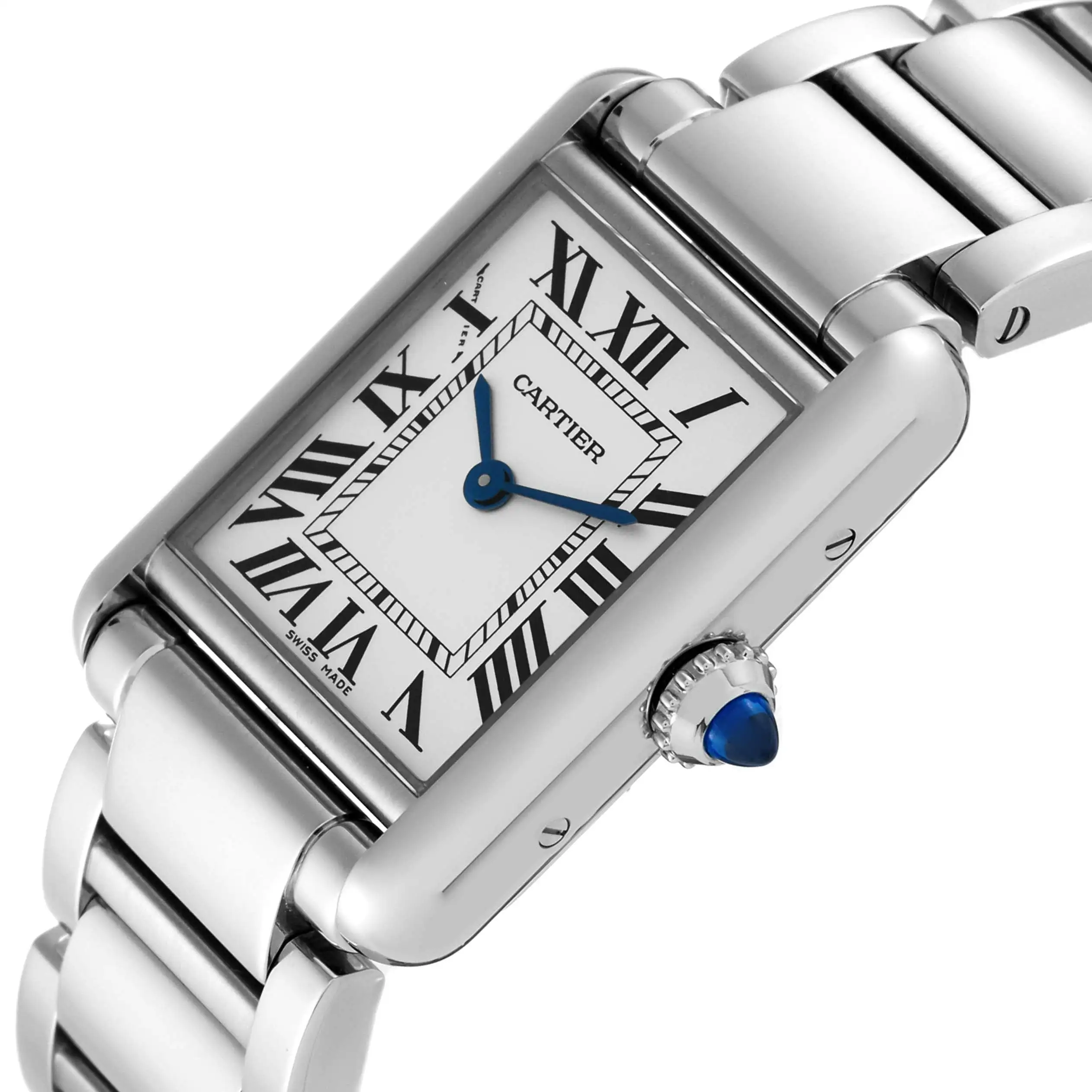 Cartier Tank Must 34 mm Women Quartz Silver Stainless Steel Watch WSTA0052