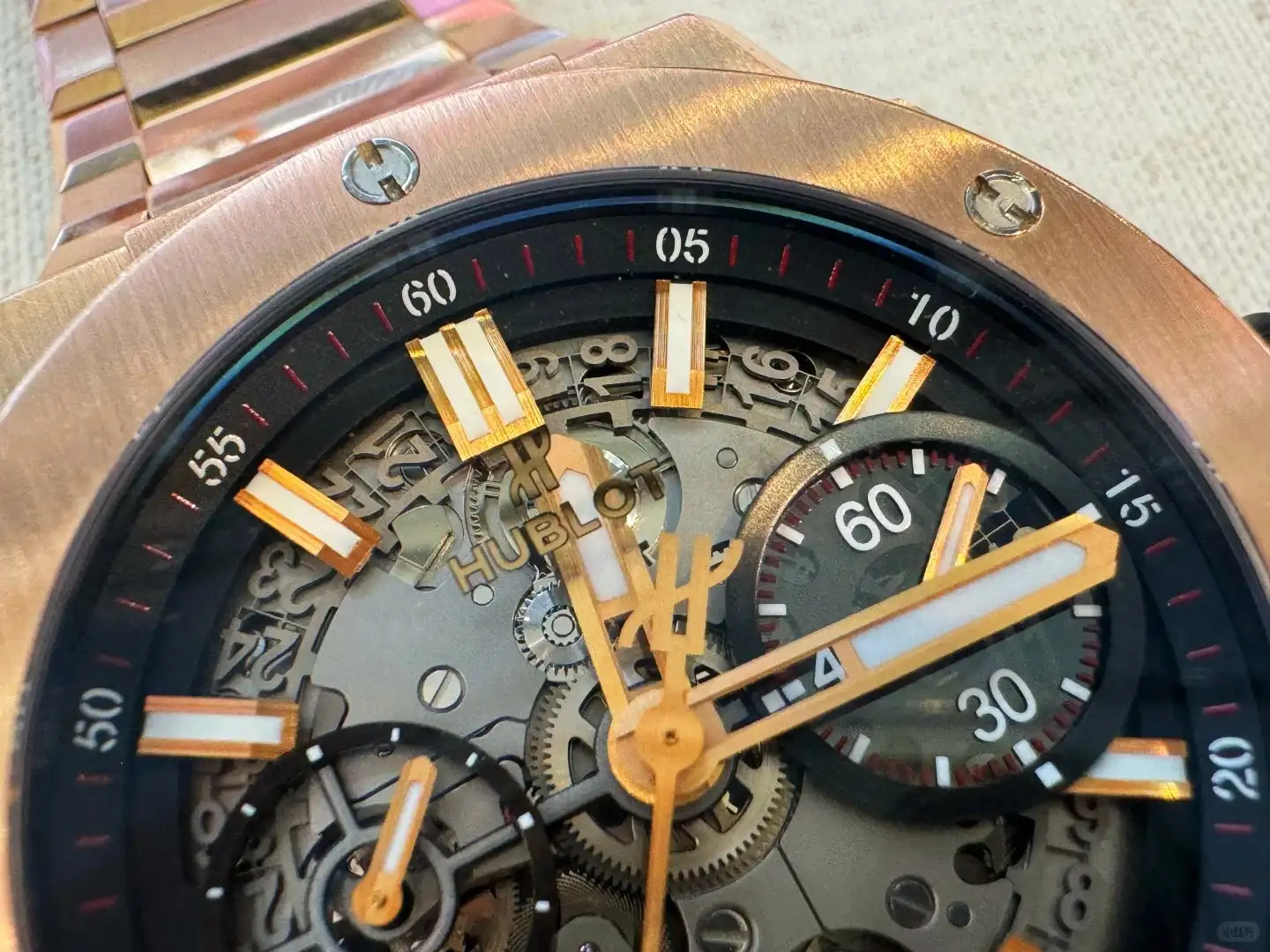 Hublot Big Bang Men Automatic Black 18ct Rose Gold Watch 451.OX.1180.OX