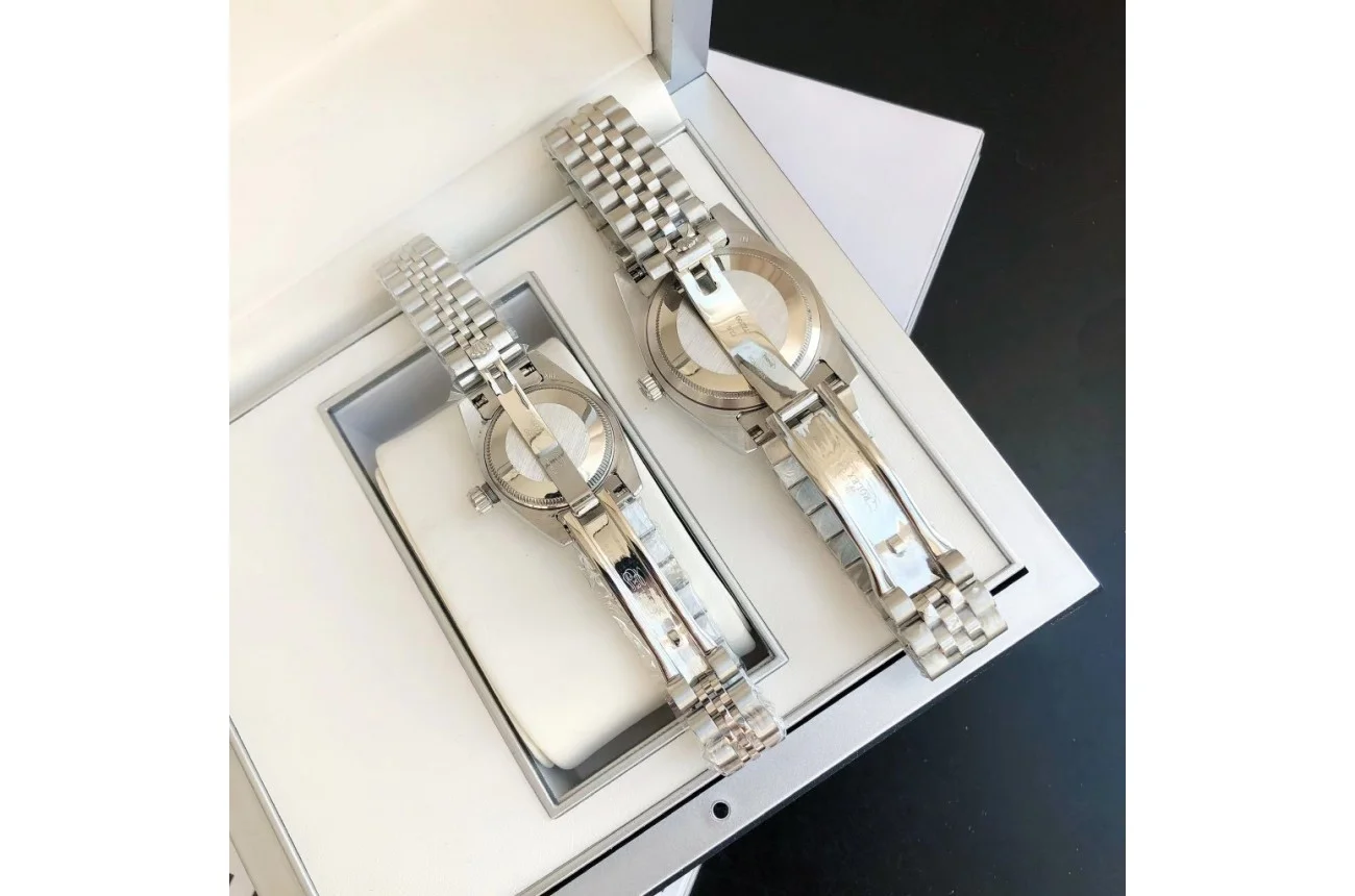 Couple Watches Rolex Datejust 36/28mm SS/SS Jub Blue/Dial