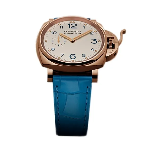 Panerai Luminor Due Men Automatic Ivory Alligator Watch PAM00741