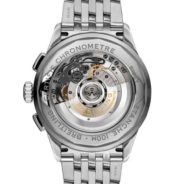 Breitling Premier Men Automatic Green Stainless Steel Watch AB0118221L1A1