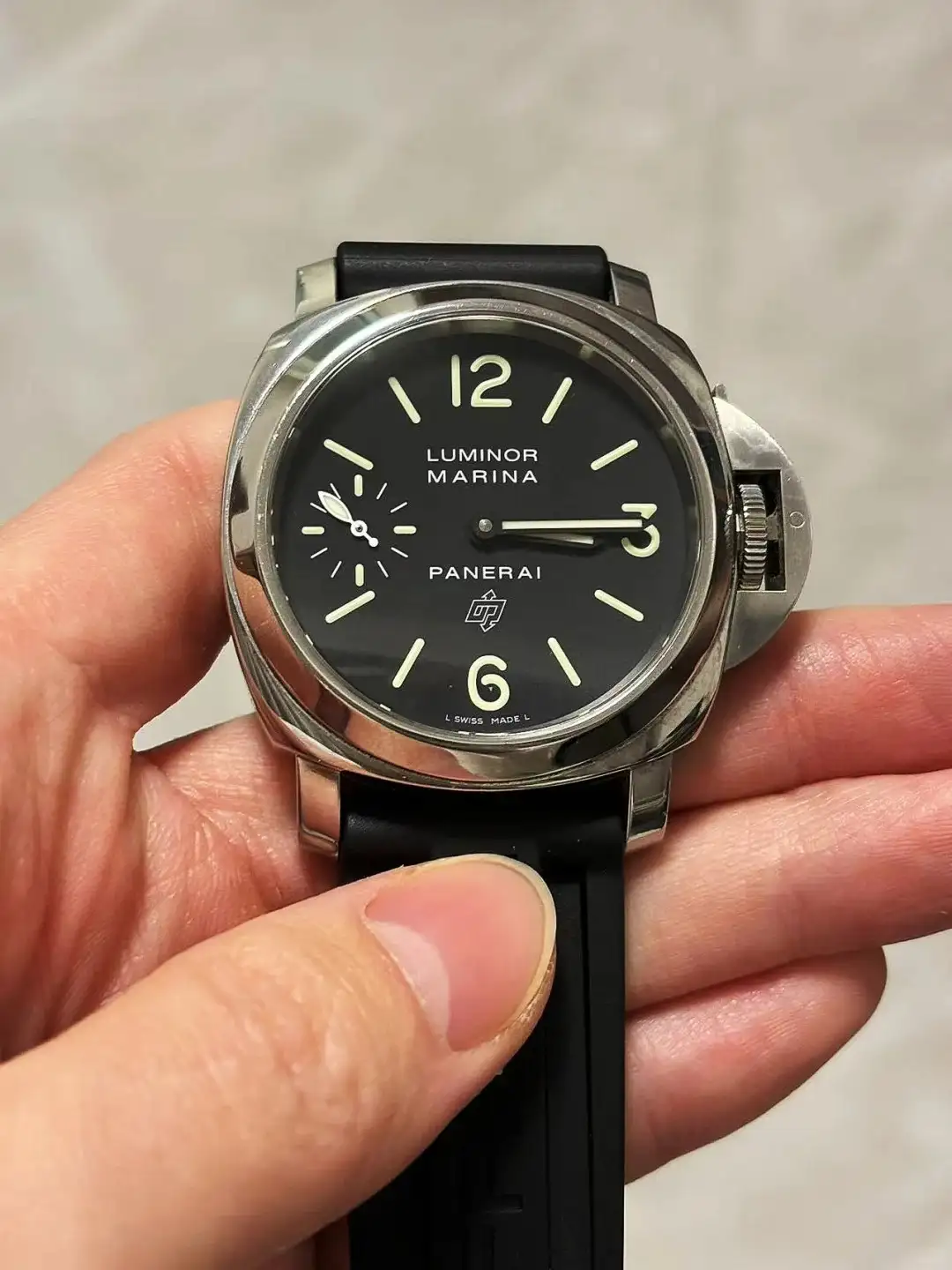 Panerai Luminor Due Men Automatic Black Alligator Watch PAM01250