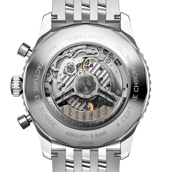 Breitling Navitimer Men Automatic Green Stainless Steel Watch AB0137241L1A1