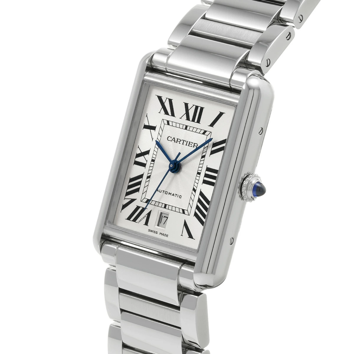 Cartier Tank Must Men Automatic Silver Stainless Steel Watch WSTA0053