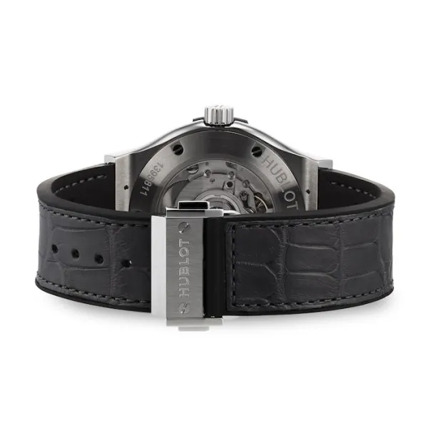 Hublot Classic Fusion Men Automatic Grey Alligator Watch 542.NX.7071.LR
