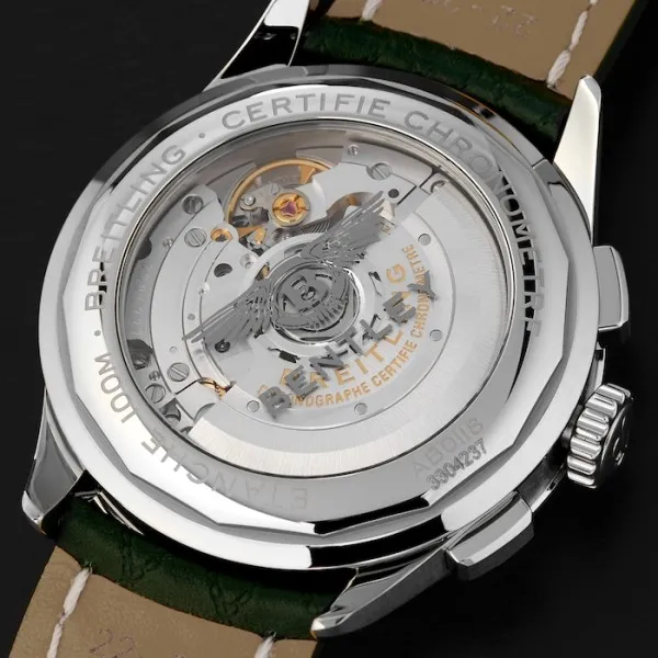 Breitling Premier Bentley Men Automatic Green Leather Watch AB0118A11L1X1