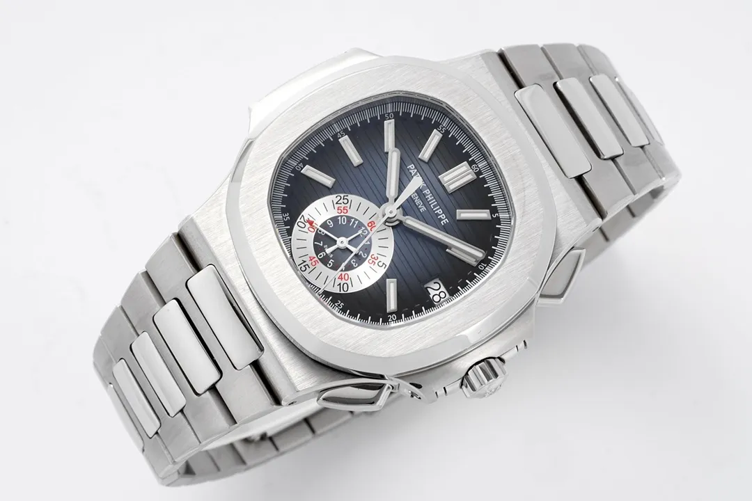 Patek Philippe 5980 Silver Chronograph Watch