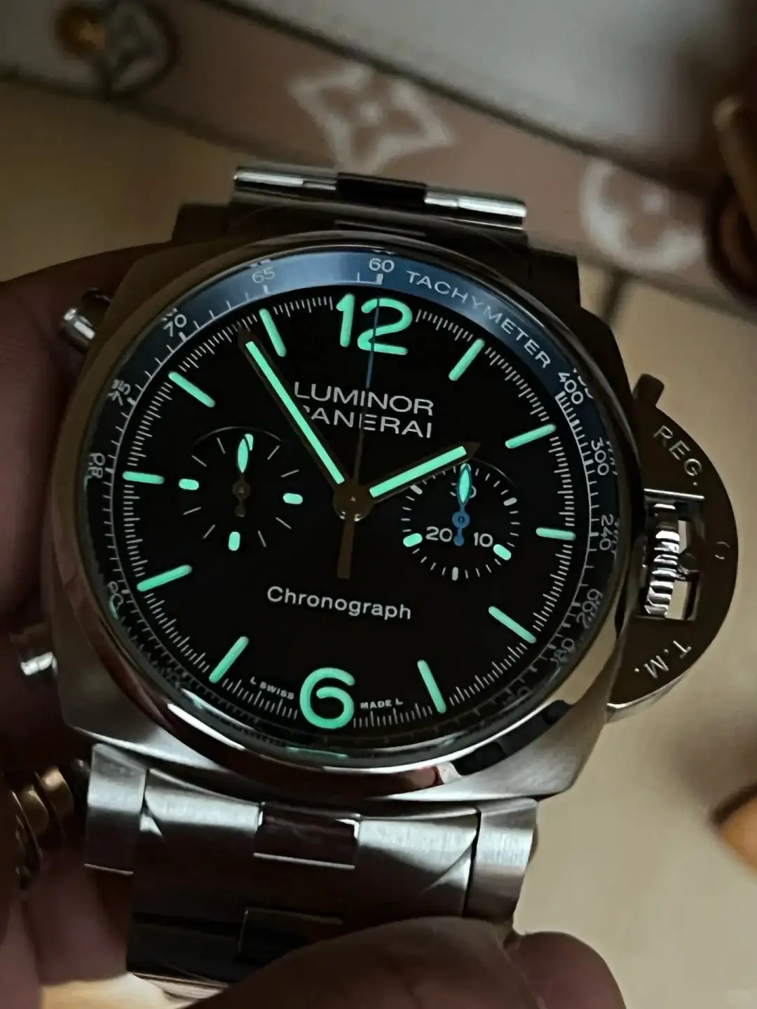 Panerai Luminor Men Automatic Blue Rubber Watch PAM01110