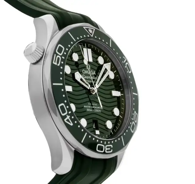 Omega Seamaster Men Automatic Green Rubber Watch O21032422010001