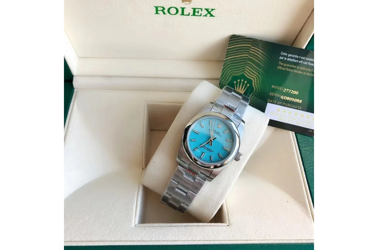 Couple Watches Rolex Oyster Perpetual 31/41mm SS/SS Tiffany Blue/Stk