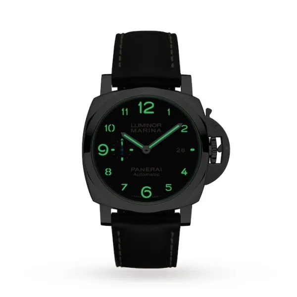 Panerai Luminor Men Automatic Black Calf Watch PAM01359